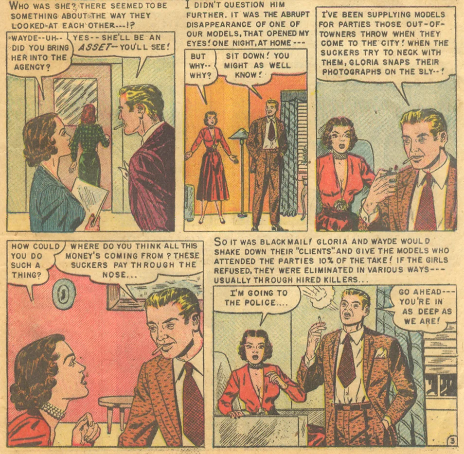 Vintage romance comic books sequential crush Avon's Romantic Love 1951