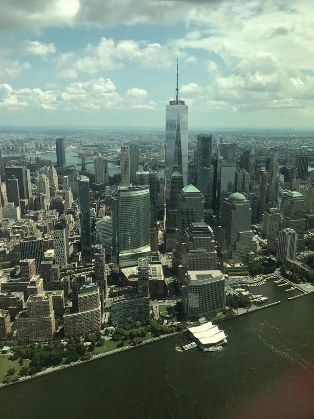 Kristin’s view from her helicopter ride over NYC.