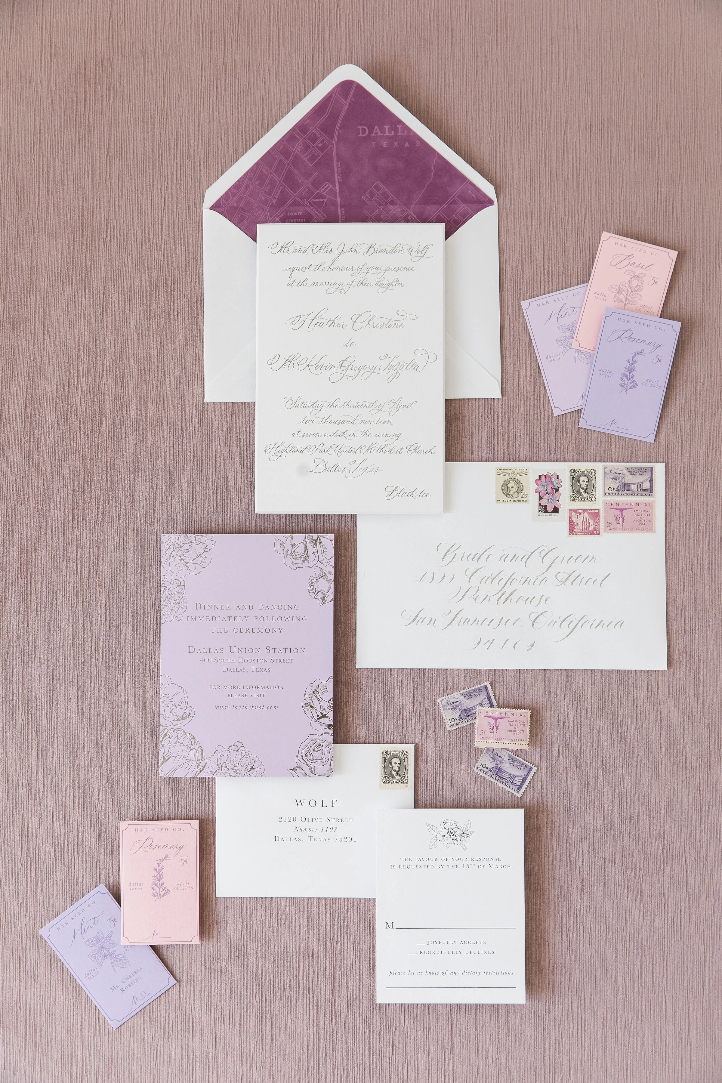 Stationery Details - Dallas, Texas - Spring Wedding - Julian Leaver Events