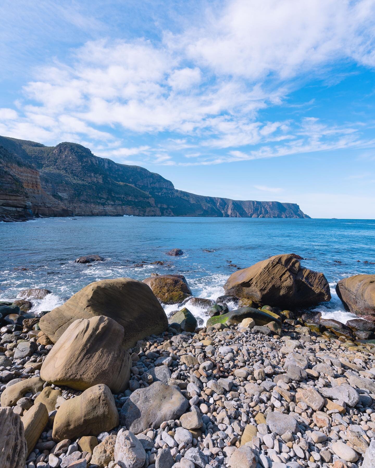 A brilliant morning at the Tasman Peninsula yesterday, in wonderful contrast to this morning&rsquo;s slow, reflective and rainy start to a busy week.