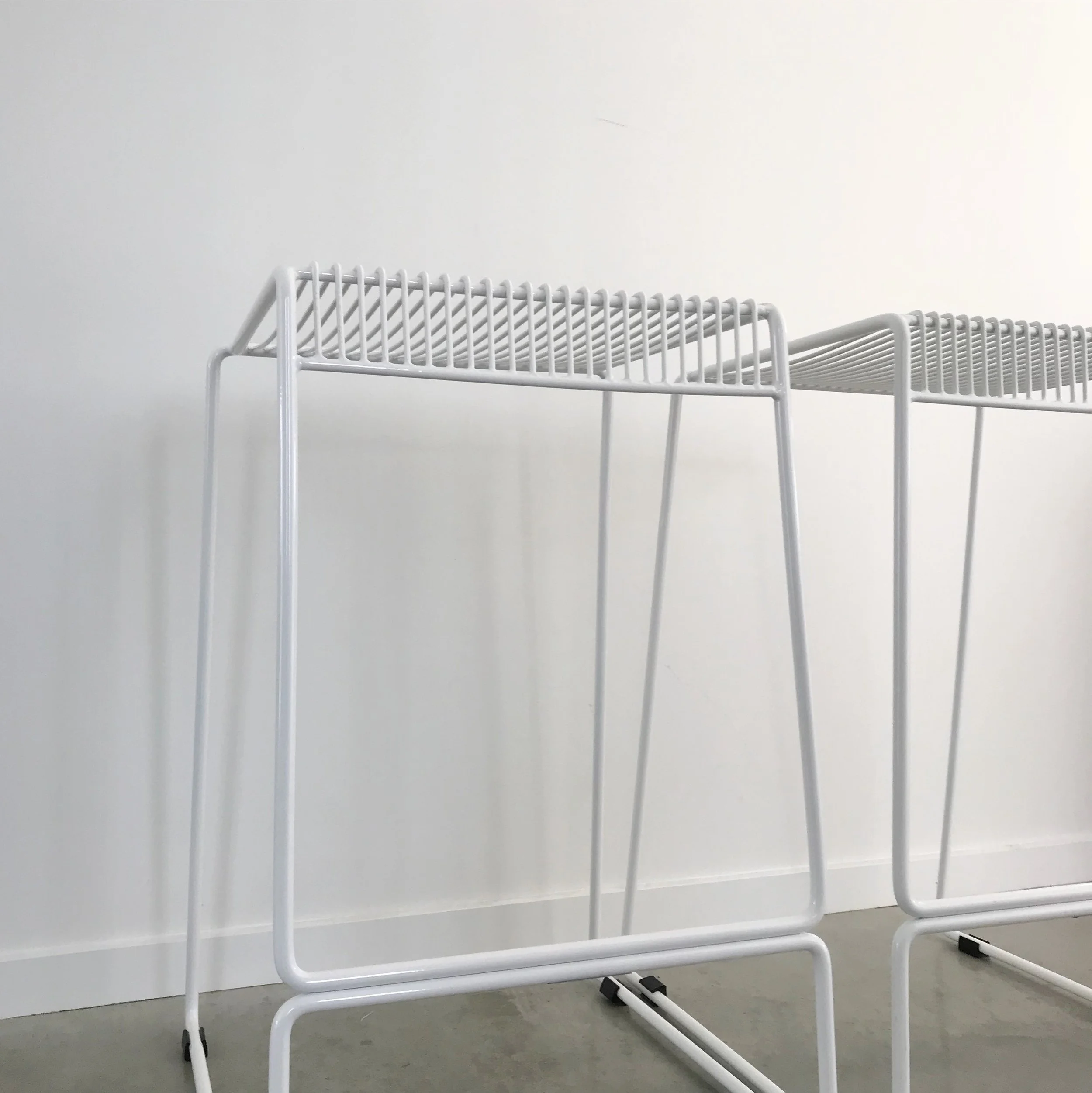 White Wire Stool