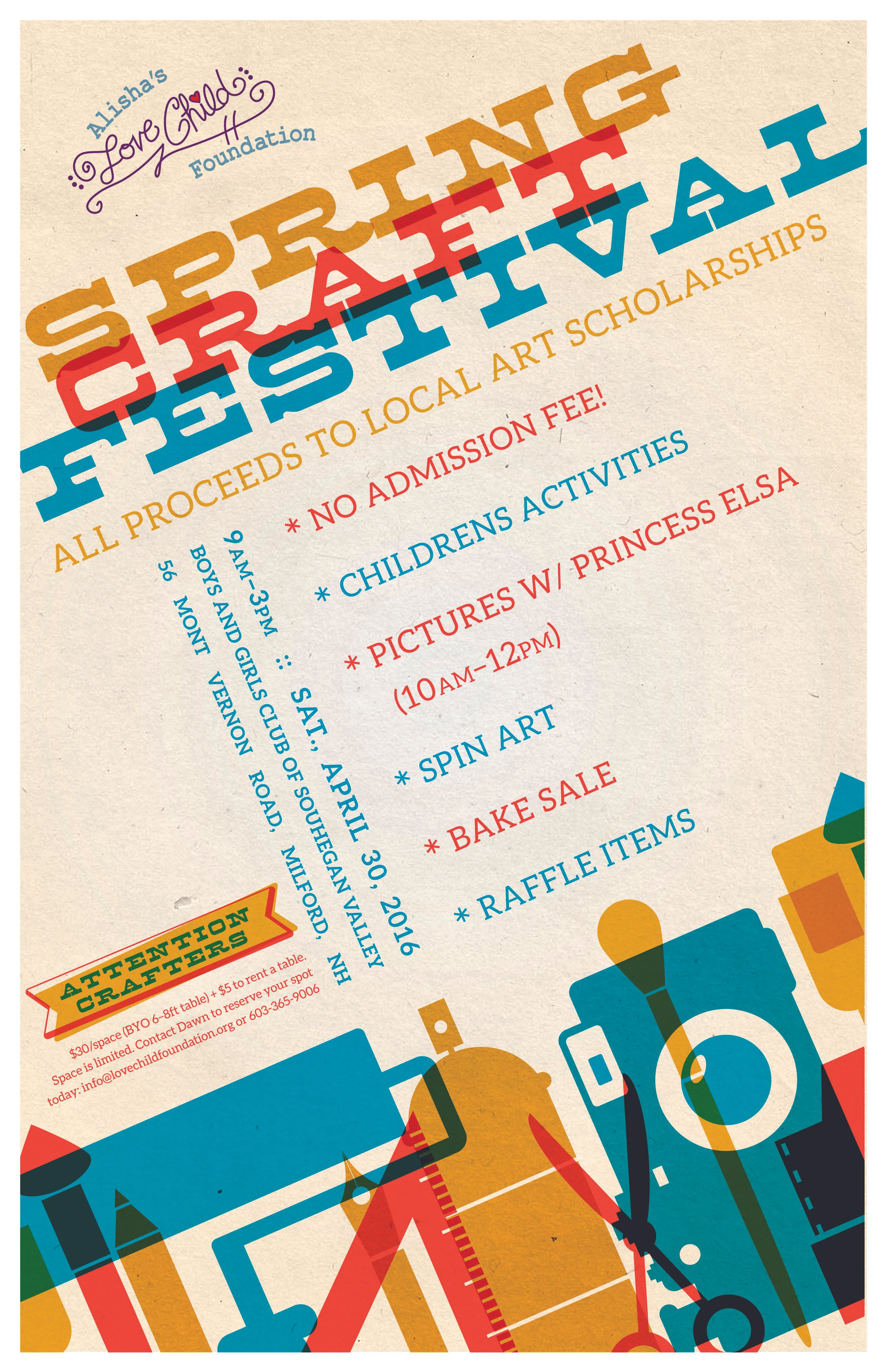 Love Child Spring Craft Festival Poster Design