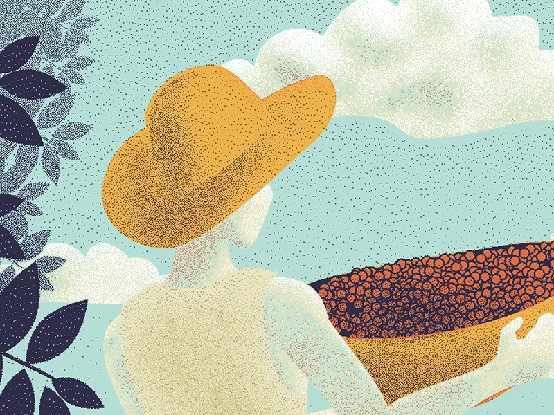 Coffee Roaster Illustration Crop