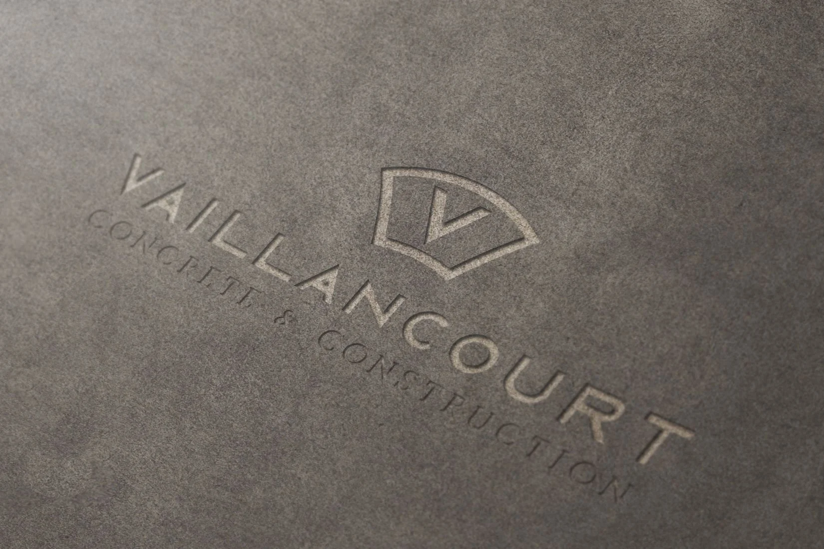 Vaillancourt Cocrete and Construction Logo Design