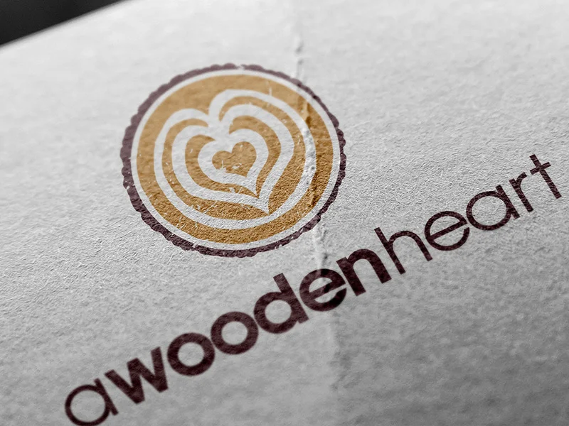 A Wooden Heart Logo Design