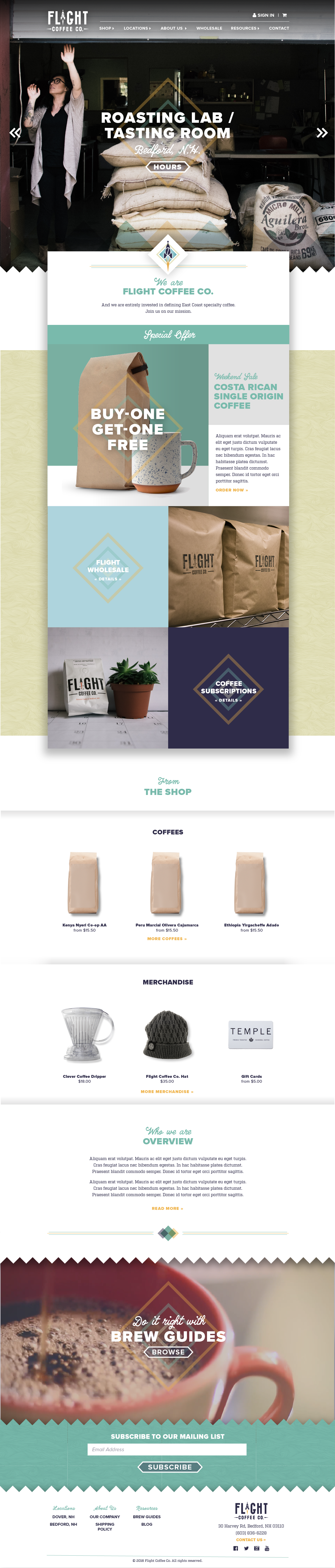 Flight Coffee Co. Website Design and Development