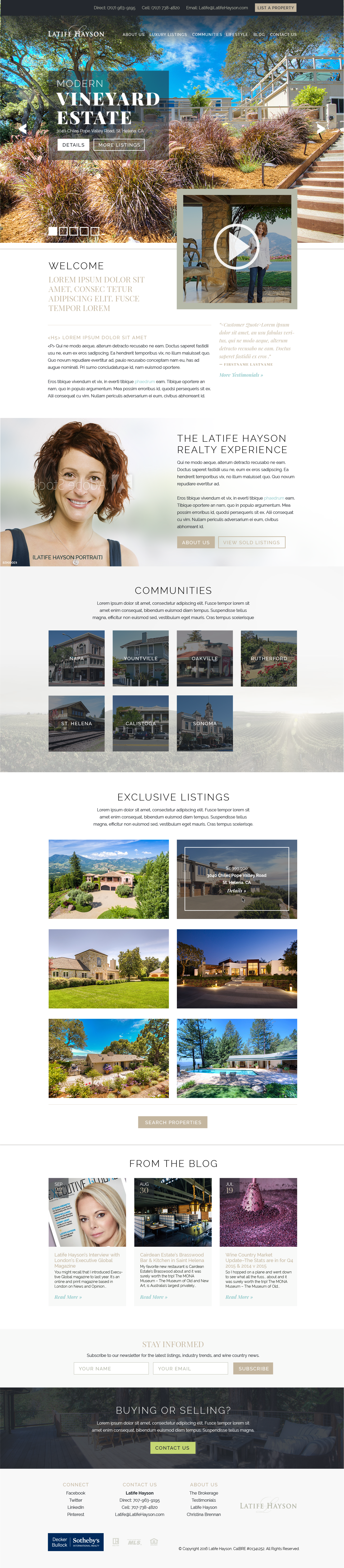 Latife Hayson Realtor Website