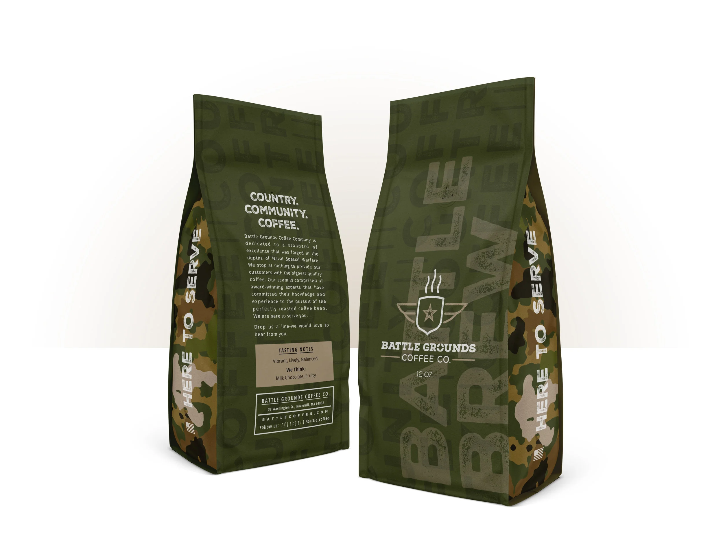 Battle Grounds Coffee Co. Battle Brew Coffee Packaging