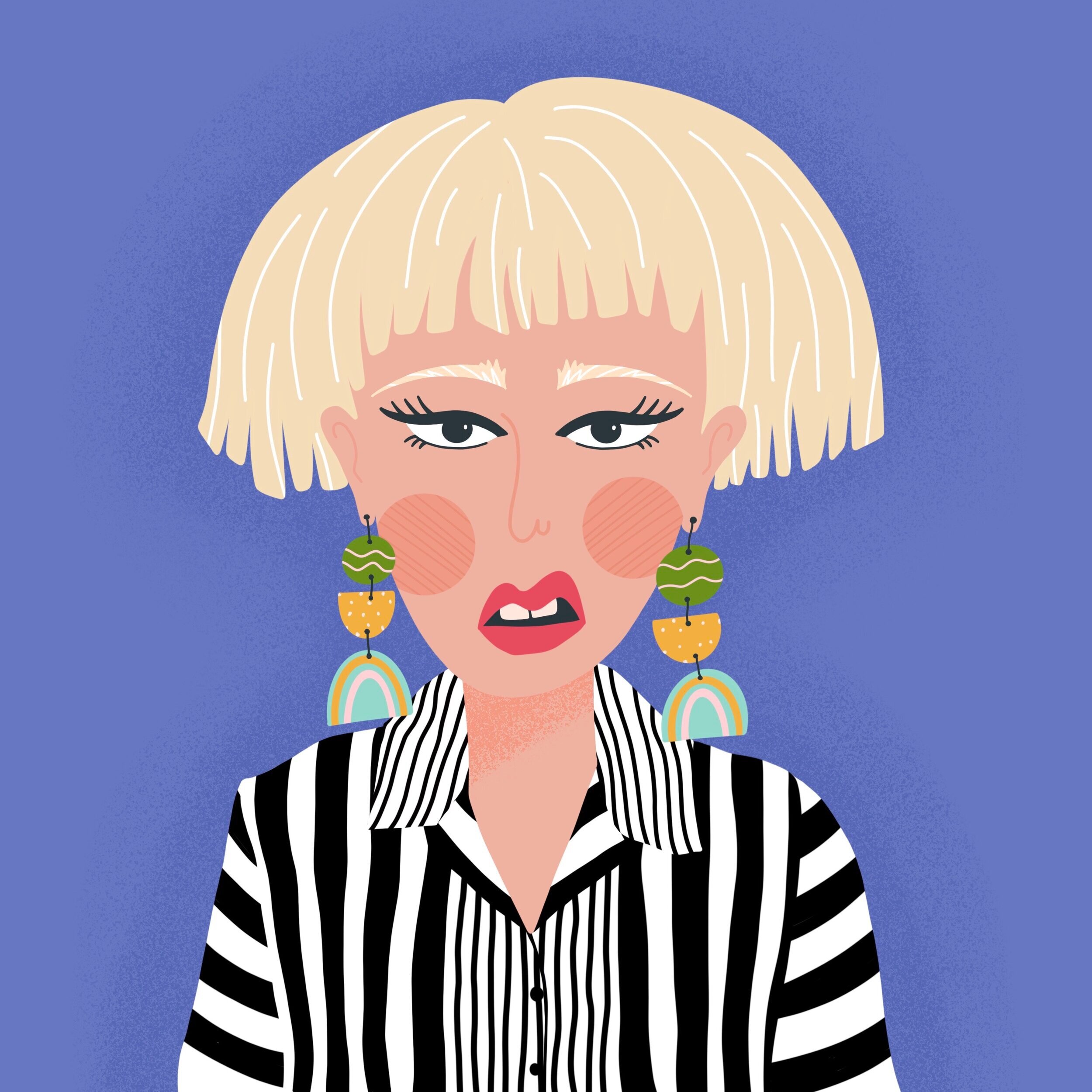  Exercise for Skillshare class Fun With Faces: Create a Stylized Digital Portrait by Charly Clements. 