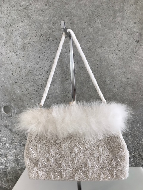 Wedding- 1960 Handbag with White Fox-$300 USD
