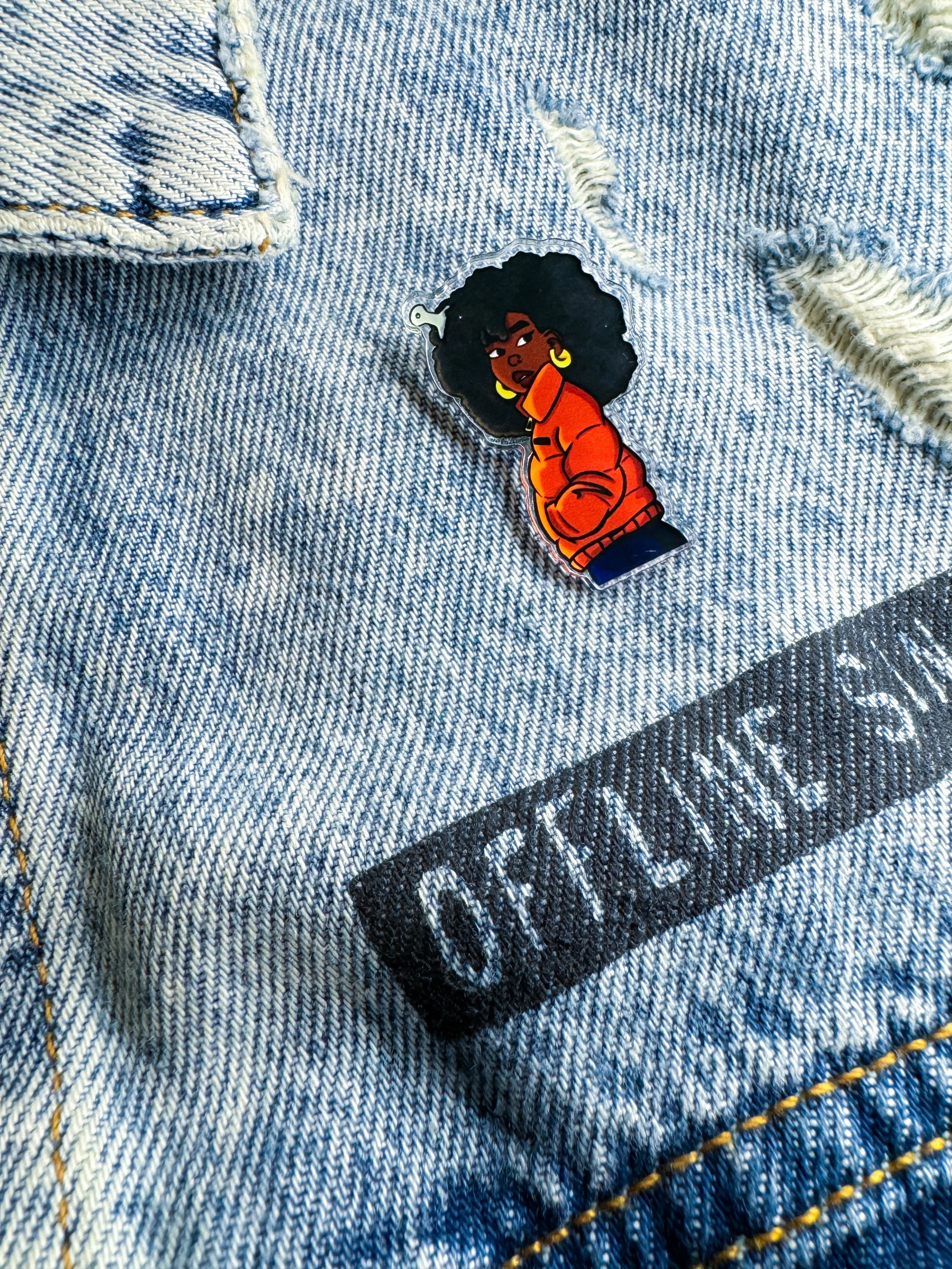 Afro Pin