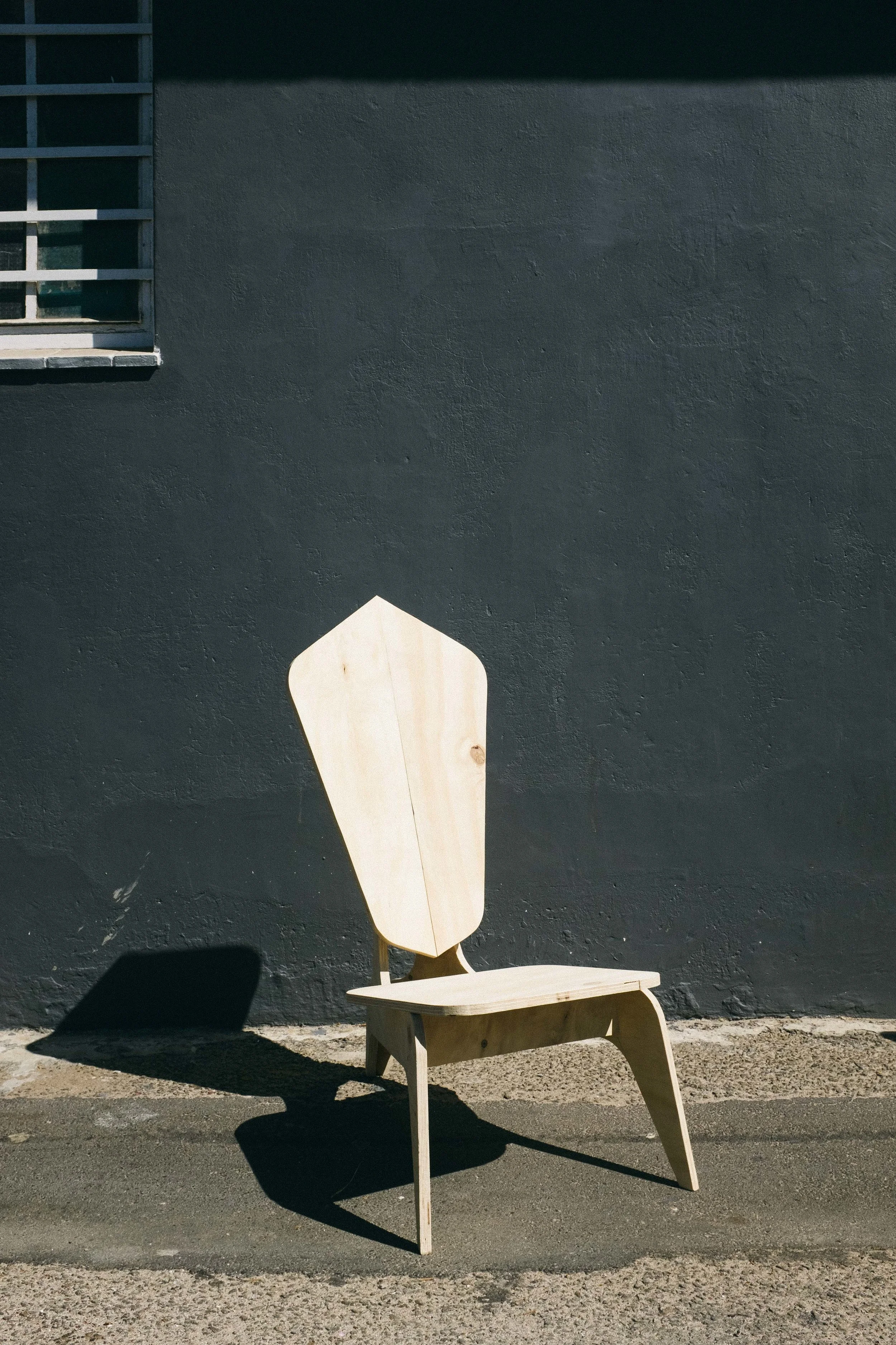 Lounge chair: designed from 1/3 sheet of plywood minimising the number of cuts