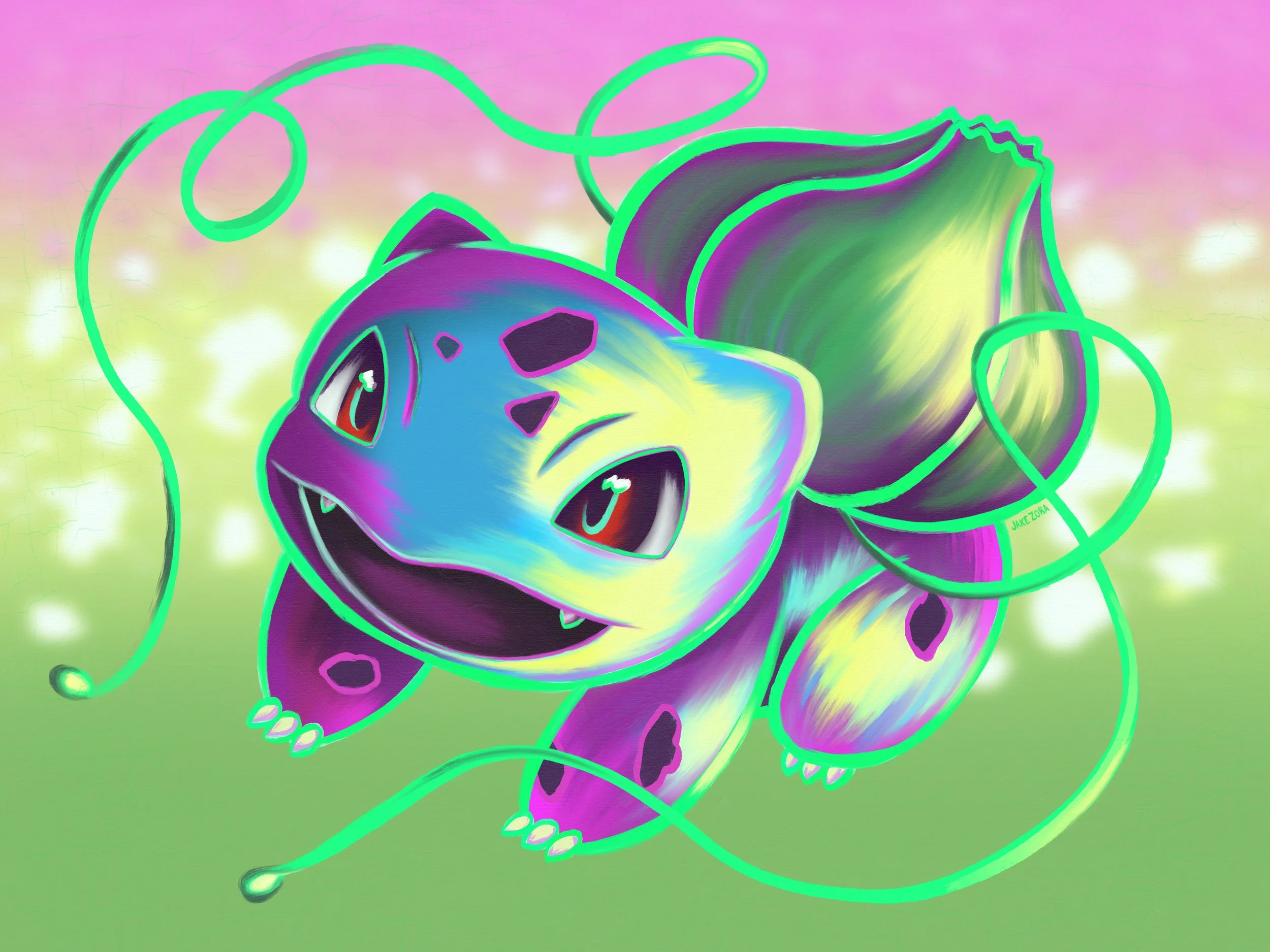  Digital Painting, 2026  I have been a fan of Pokémon since I was a kid, when I loved drawing my own Pokémon and imagining new ones. These digital paintings let me revisit that interest while exploring color and expressive digital painting.  
