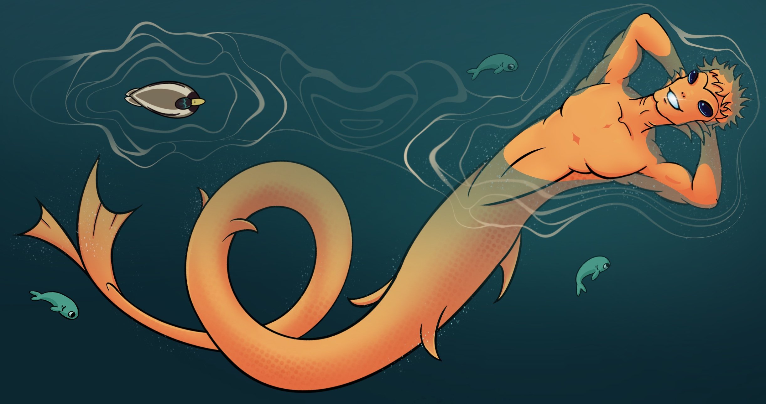  Digital Drawing, 2025  Created for use as my business card when selling work at comic conventions. 