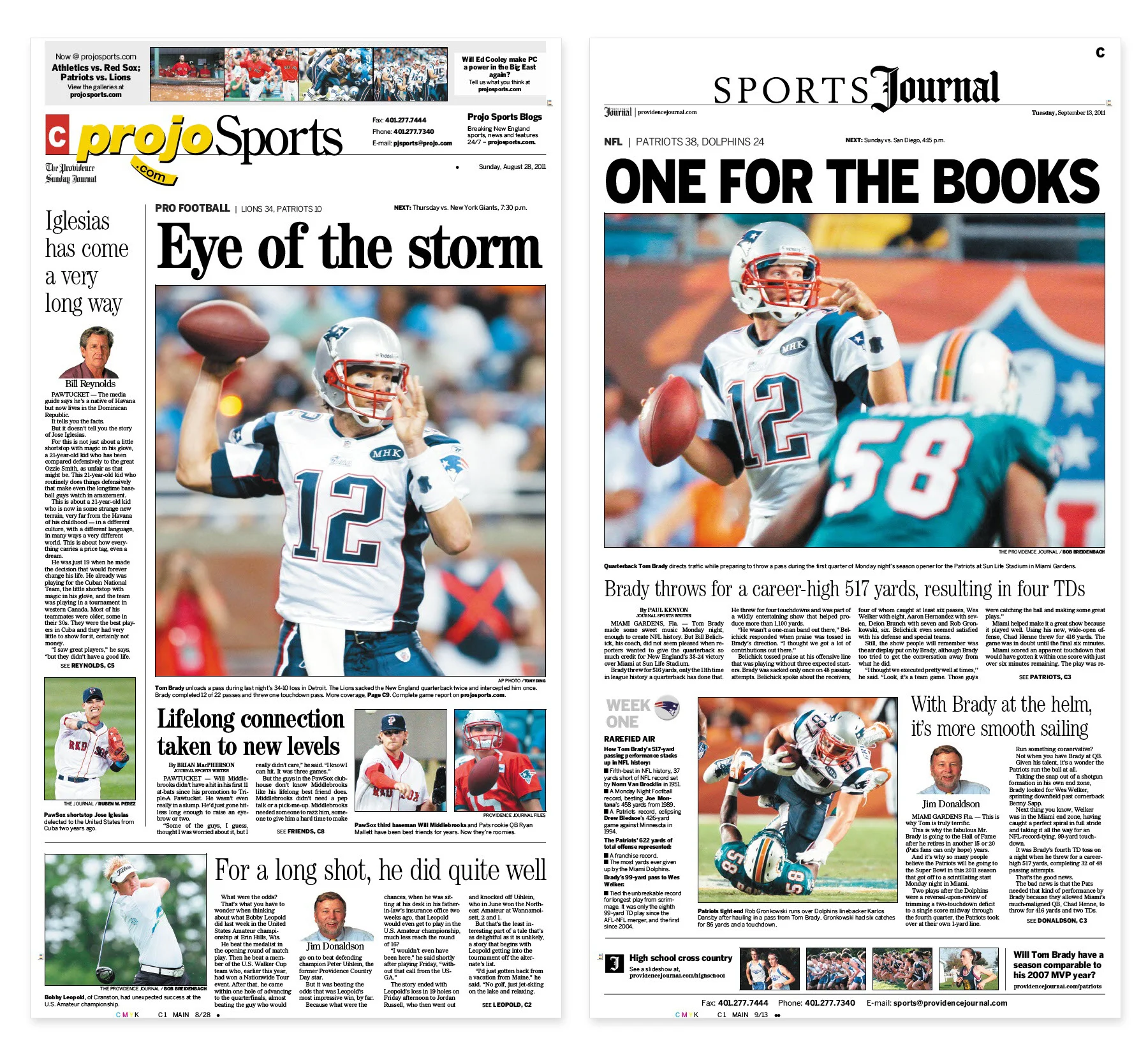Before / After Sports Section
