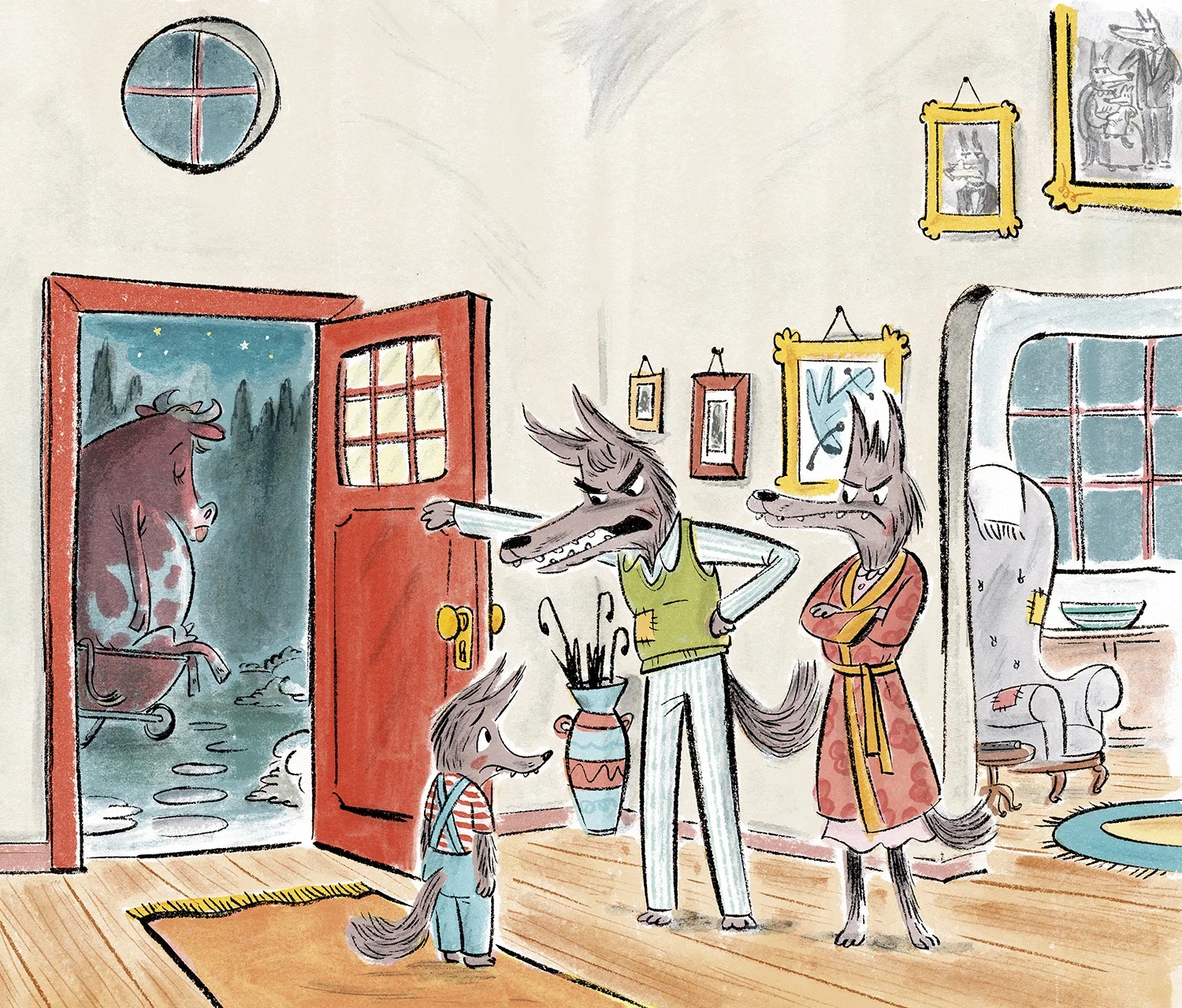 FROM 'CLOCHE, LA VACHE QUI CROYAIT ÊTRE UNE POULE,' written by Sébastien ammi LES BELLES HISTOIRES FEBruary 2016 BAYARD PRESS.