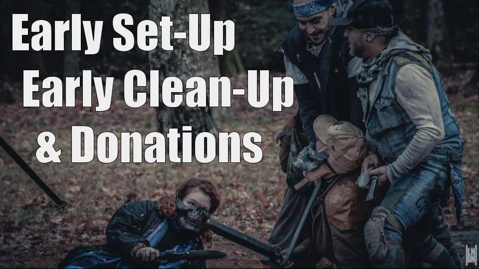 Early Set-Up, Clean-Up, and Donations