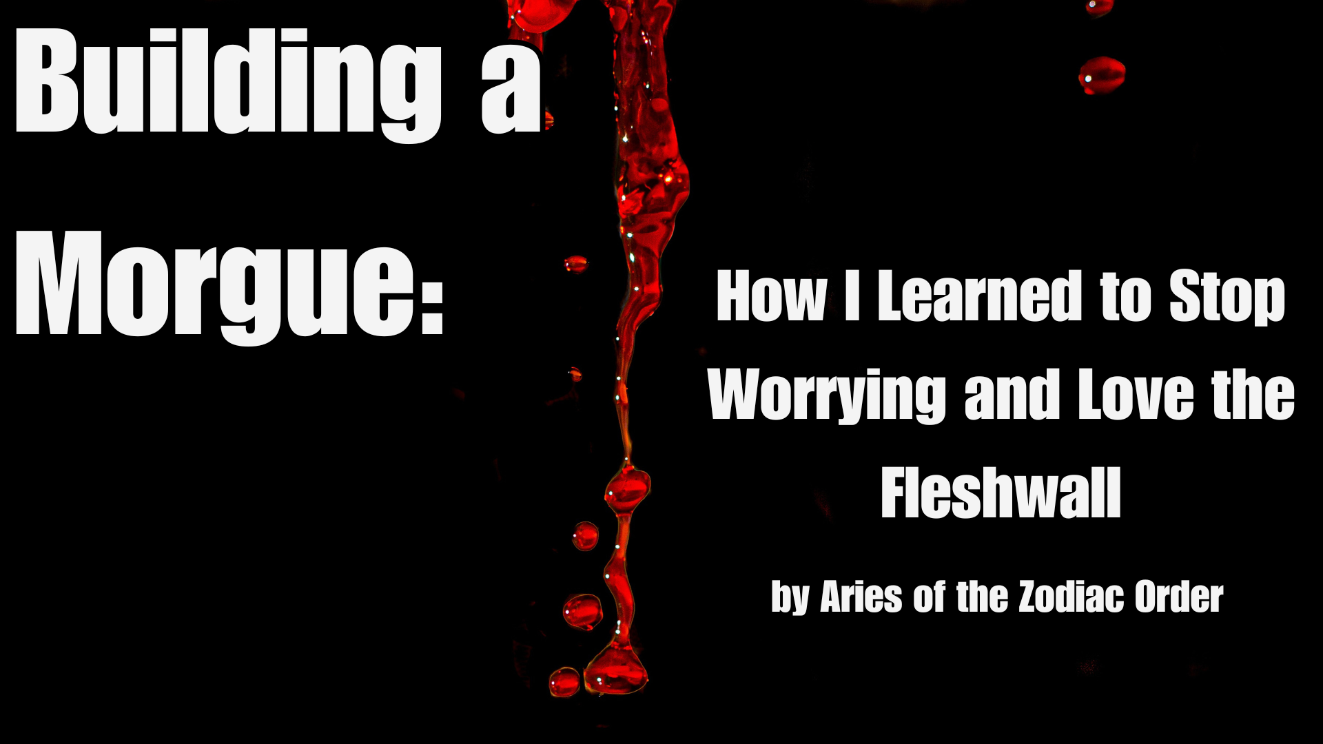 Building a Morgue: How I Learned to Stop Worrying and Love the Fleshwall by Aries of the Zodiac Order