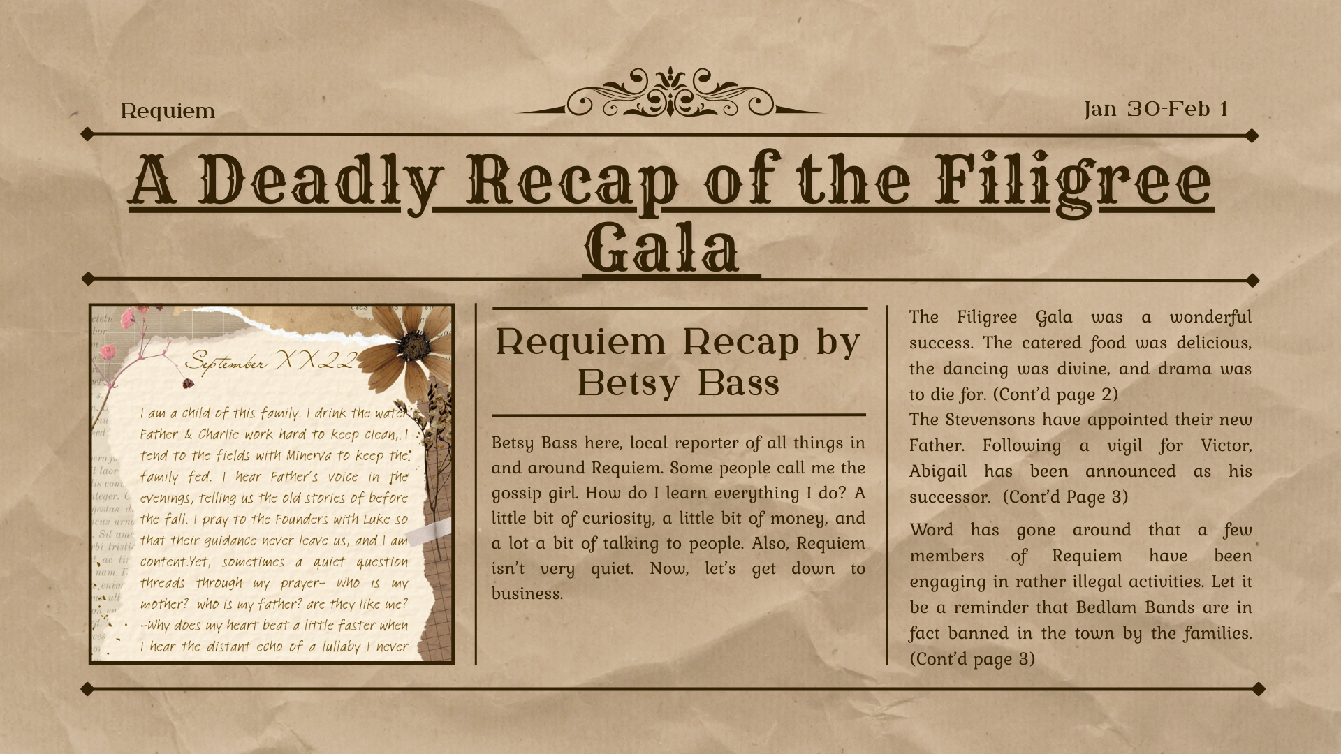 A Deadly Recap of the Filigree Gala by Betsy Bass - Jan 2026