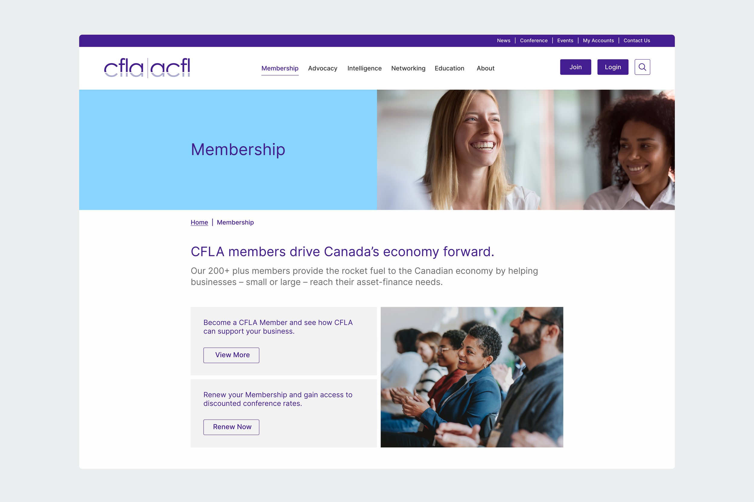 CFLA, Website Redesign