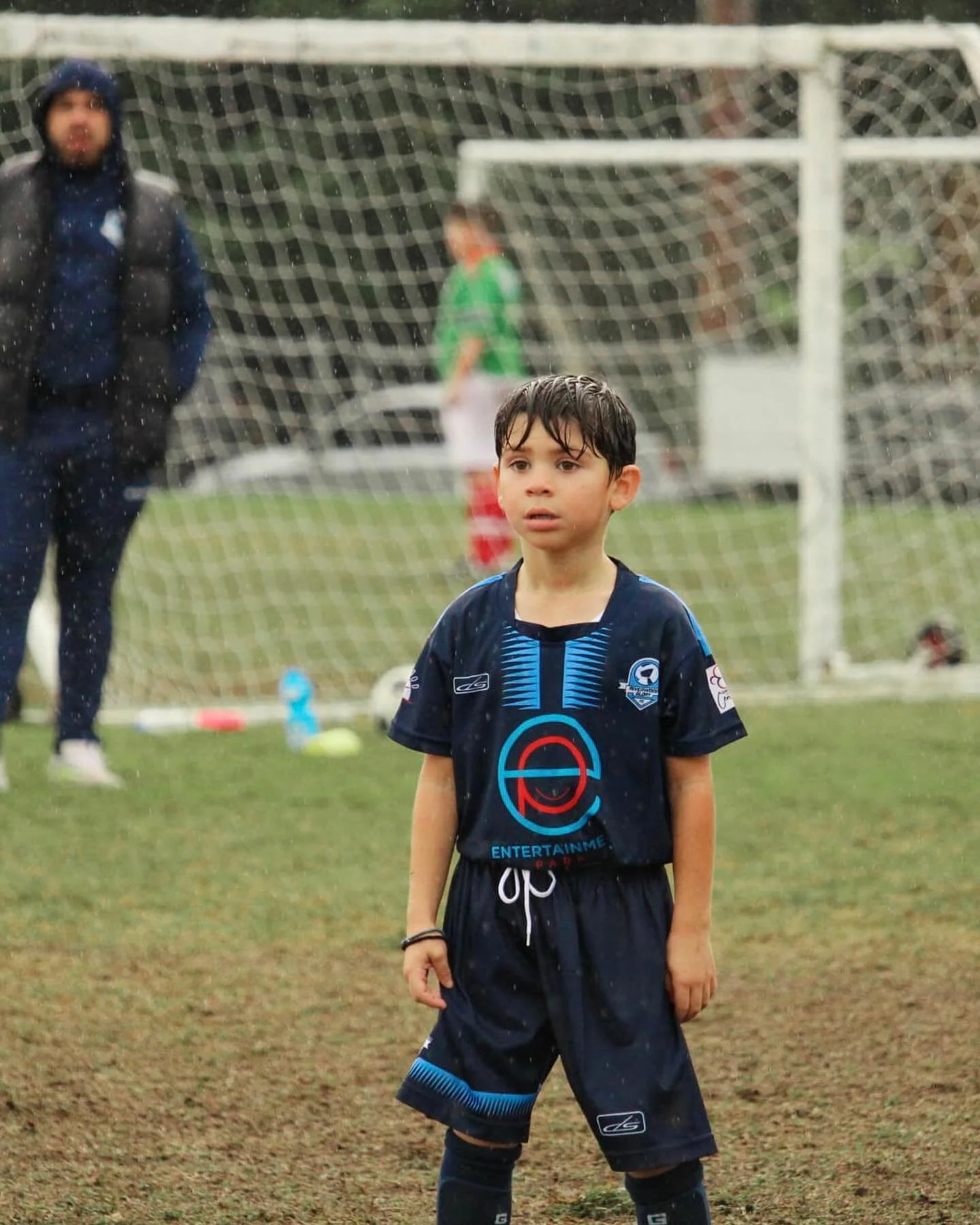 Ain&rsquo;t no drop of rain stopping these little legends on a Saturday 🌧️💙