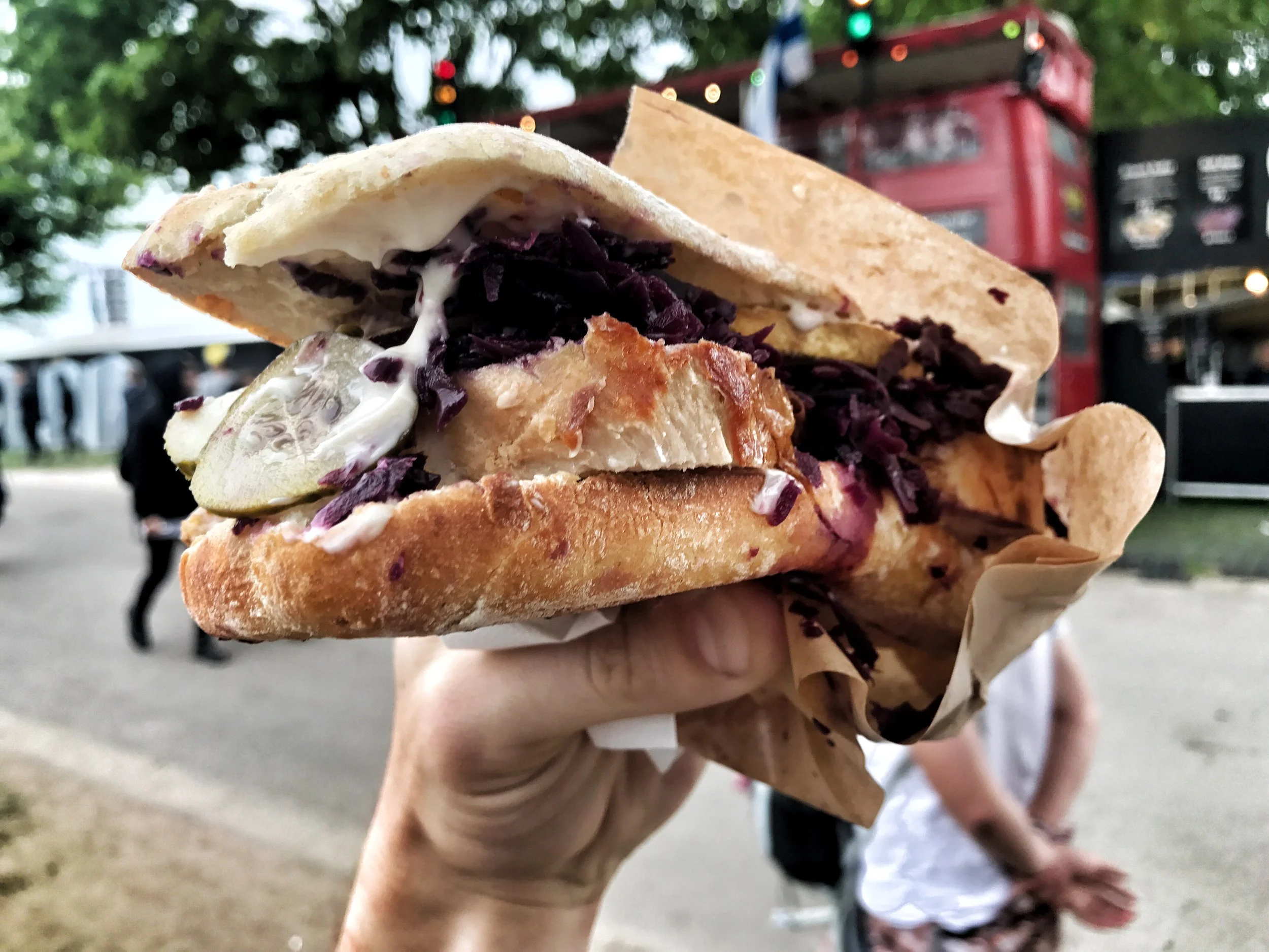 Flæskestegssandwich, a true Danish treat.