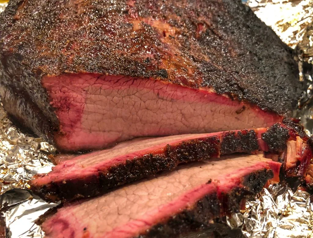 Look at that smoke ring on our Easter brisket!