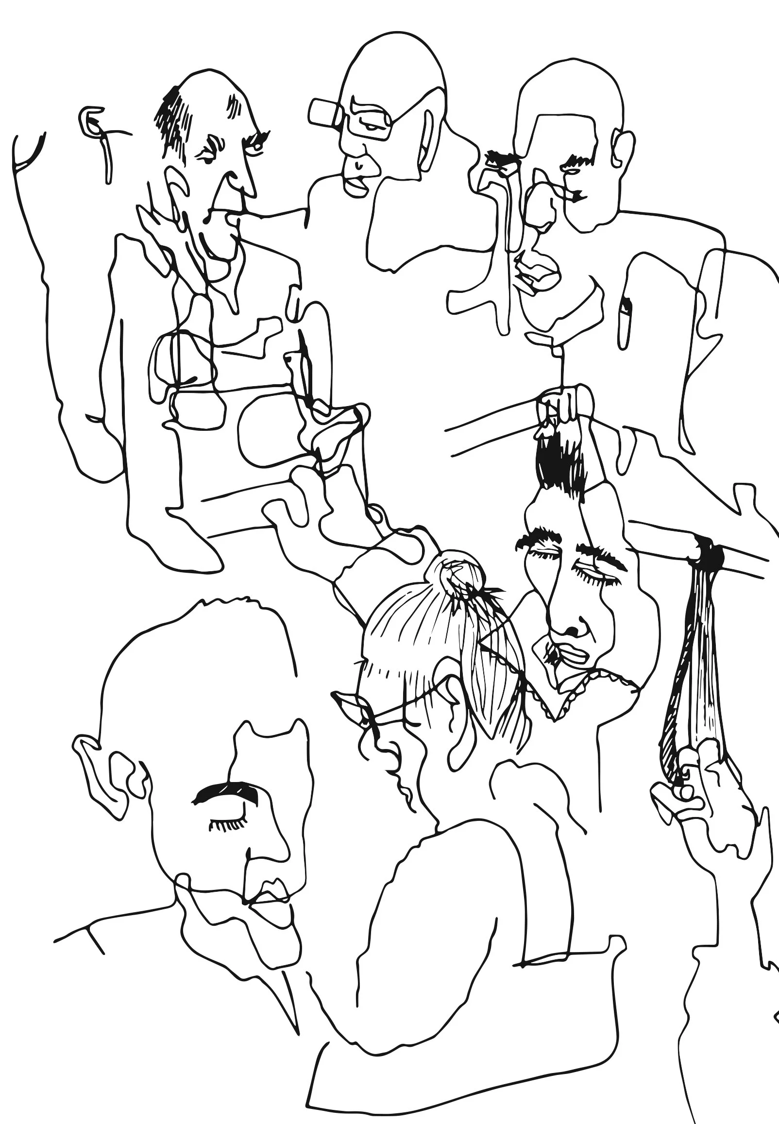 the crowd, 2018Ink on paper, vectorized5.5" x 8.5"