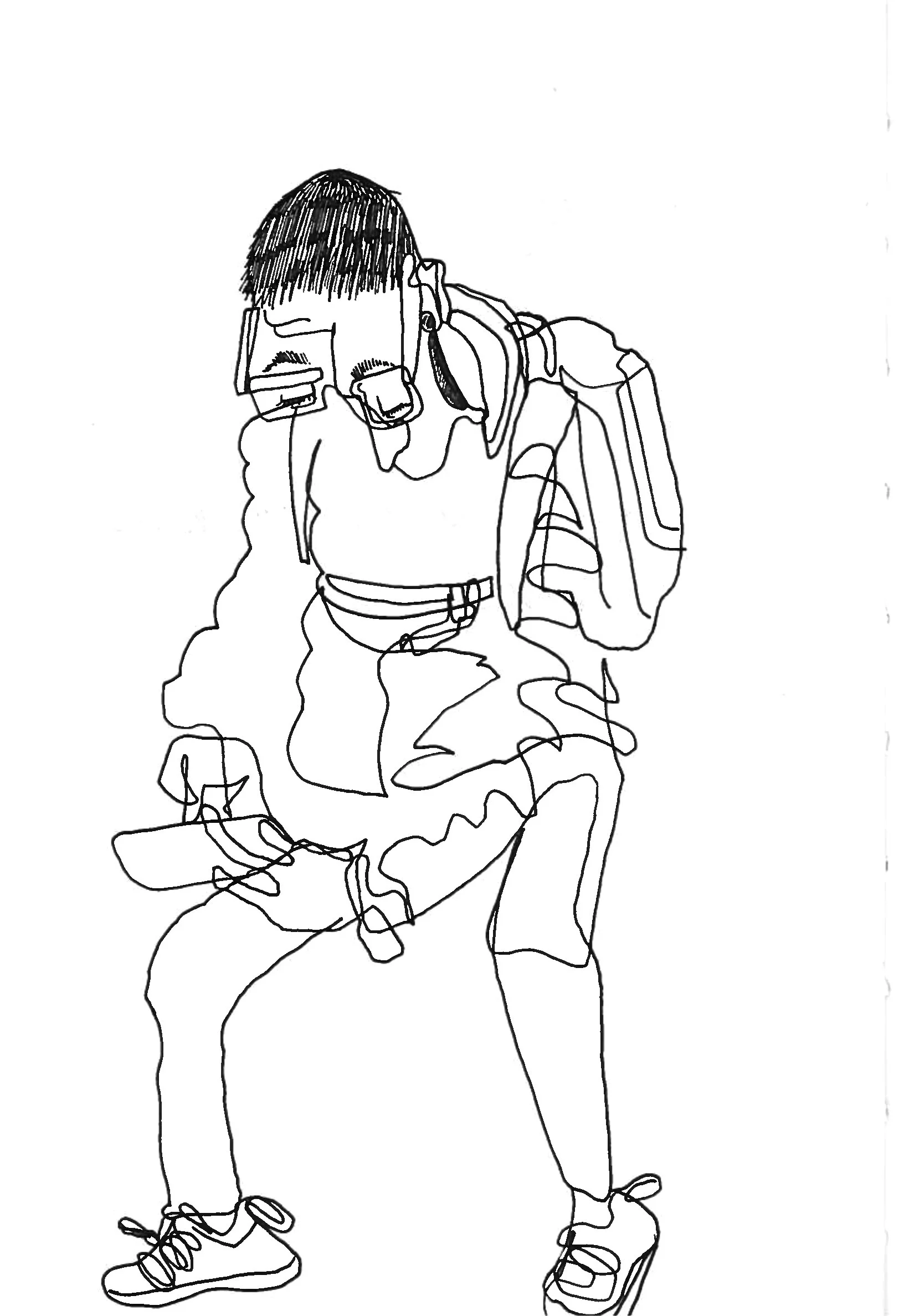 wild techie caught in the wild, 2018ink on paper5.5” x 8.5”