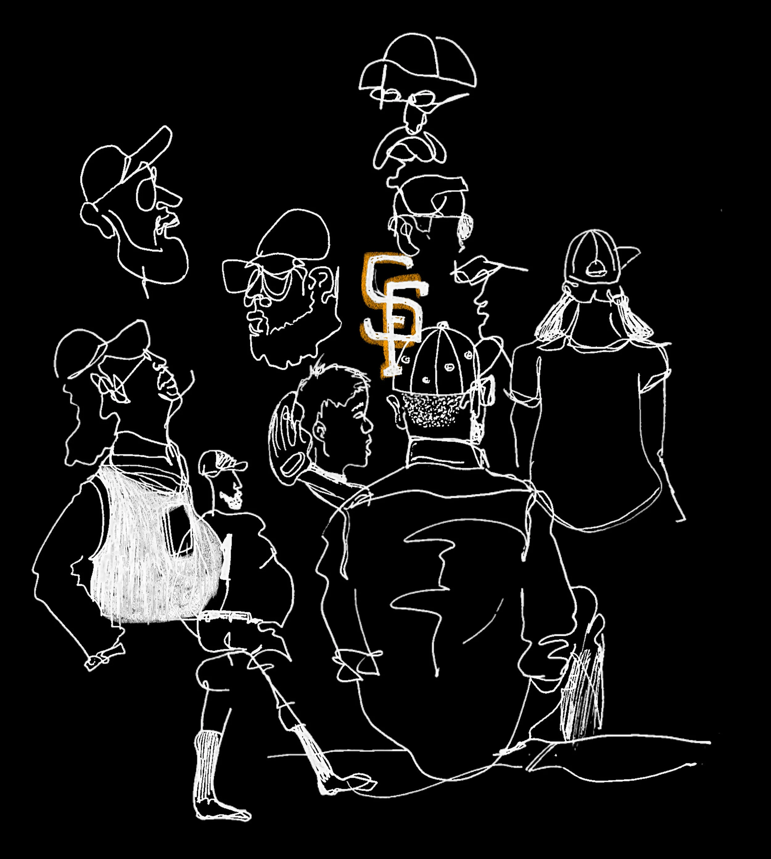 SF Giants, 2019ink on paper, colored and vectored in Photoshop5.5” x 8.5”