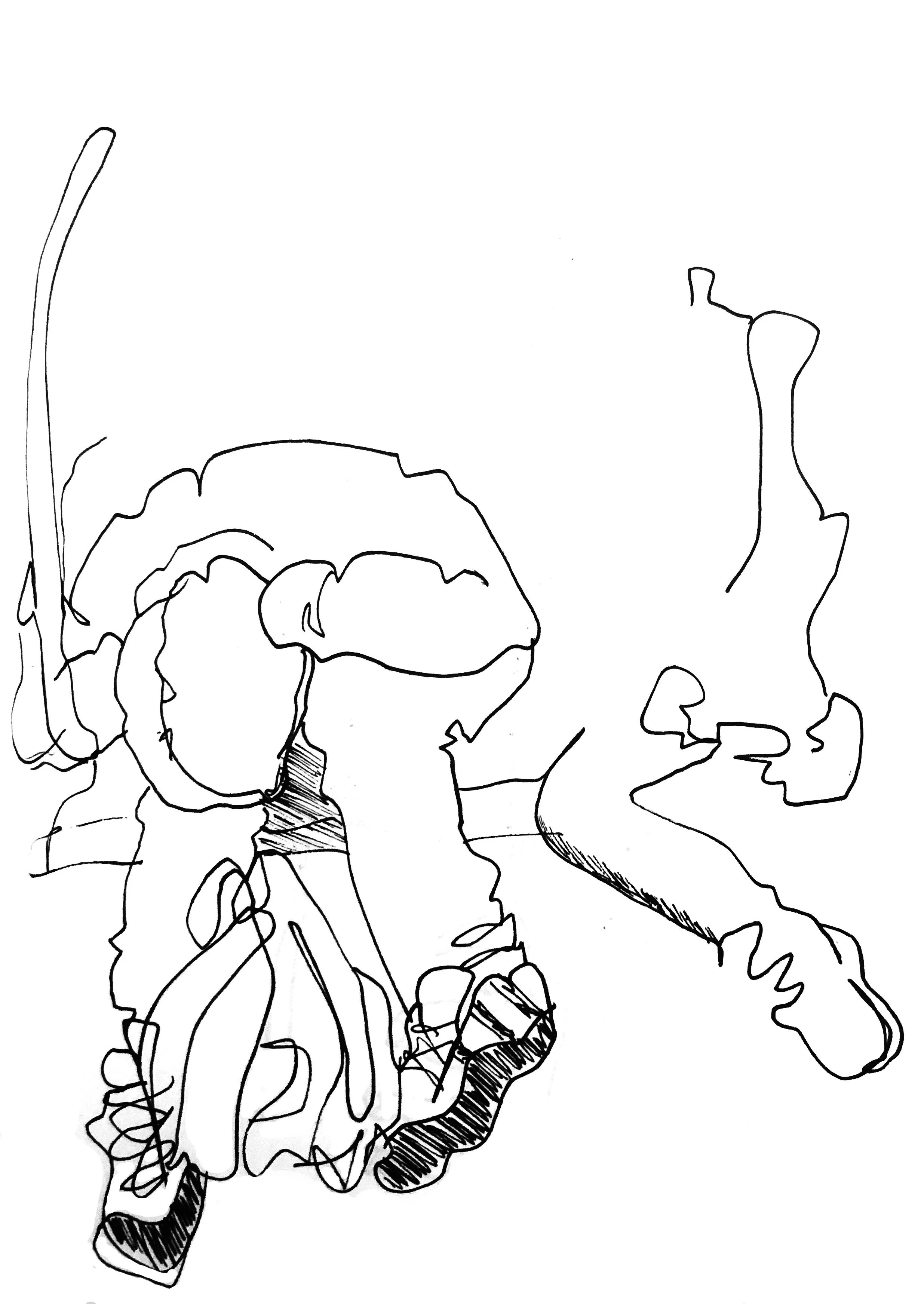 tired, 2019ink on paper5.5” x 8.5”