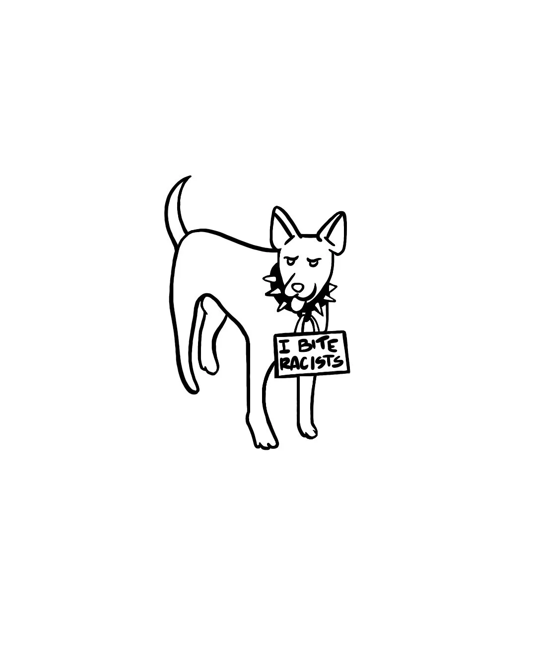 I Bite Racists, 2020drawn in Procreate