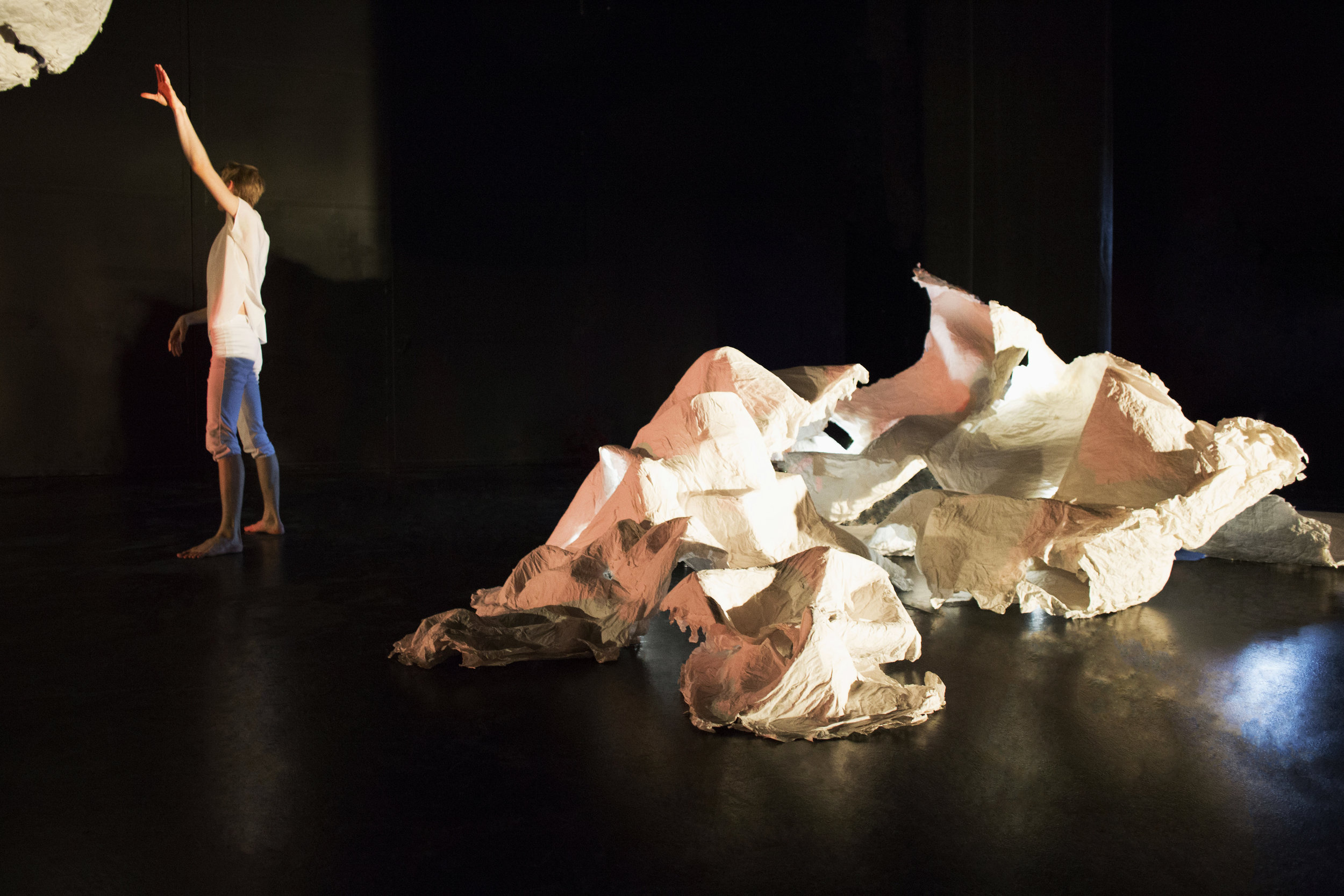  2016 / C.D Smith, III Theater Alfred, NY  Choreography &amp; Paper Sculptures: Corinne Chase  Dancers: Akeyla Wallace, Reed McLean, Jillian Hagadorn, Ian Allen, Carly   