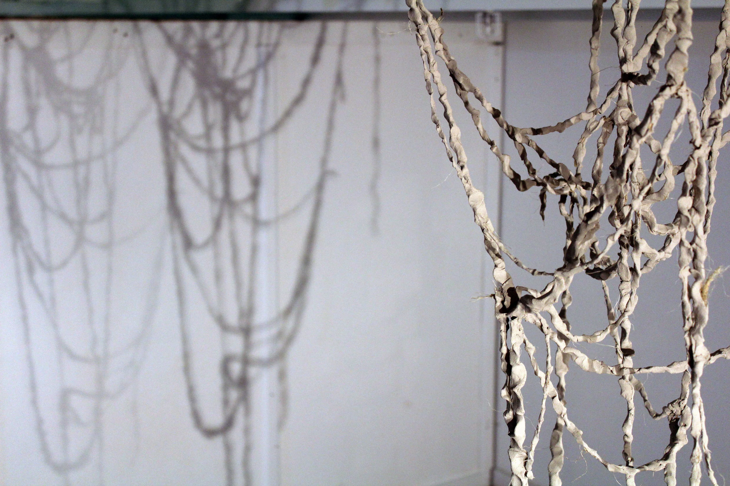  2015  /  twine, raw stoneware clay  /  84” x 36” x 34.5”  