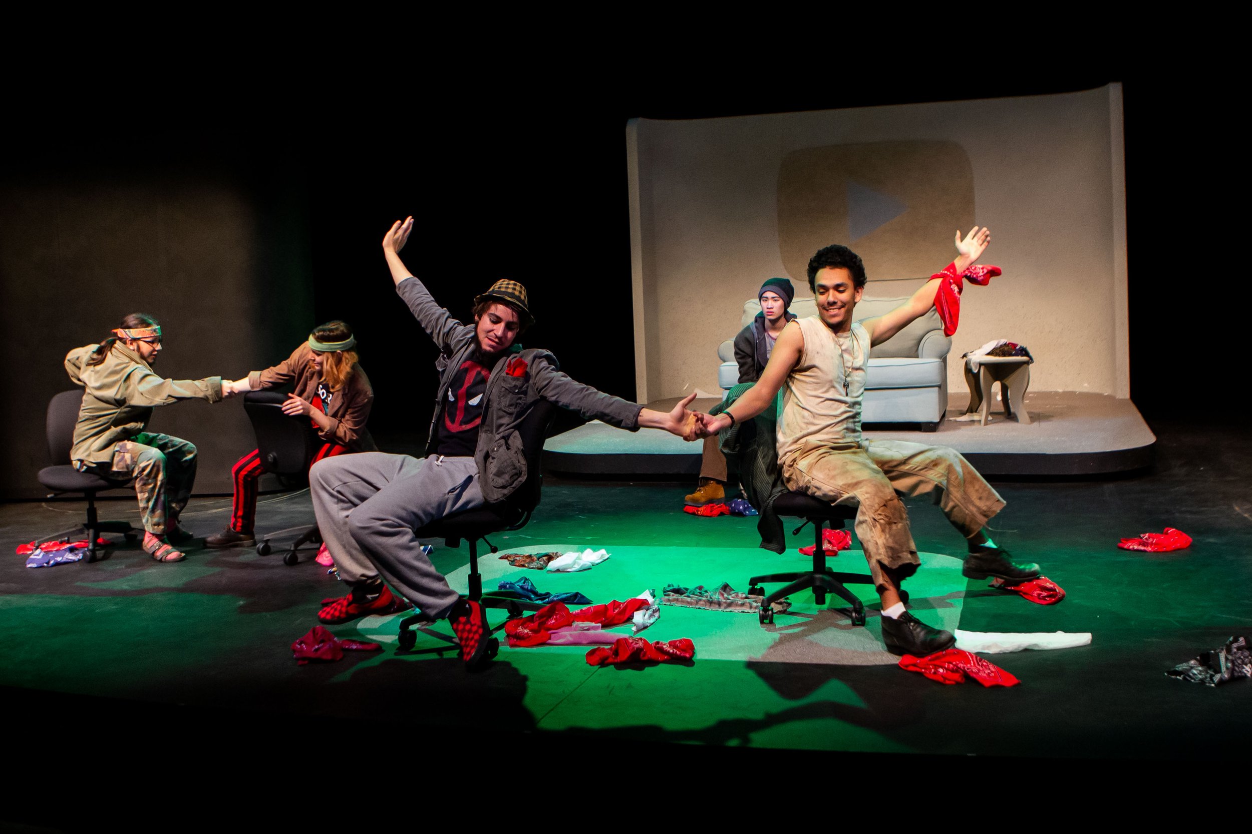  Production Photos for Wendy and The Neckbeards by Kari Bentley-Quinn Directed by Kevin R. Free Colby College 2019 Photos by Melissa Blackall 