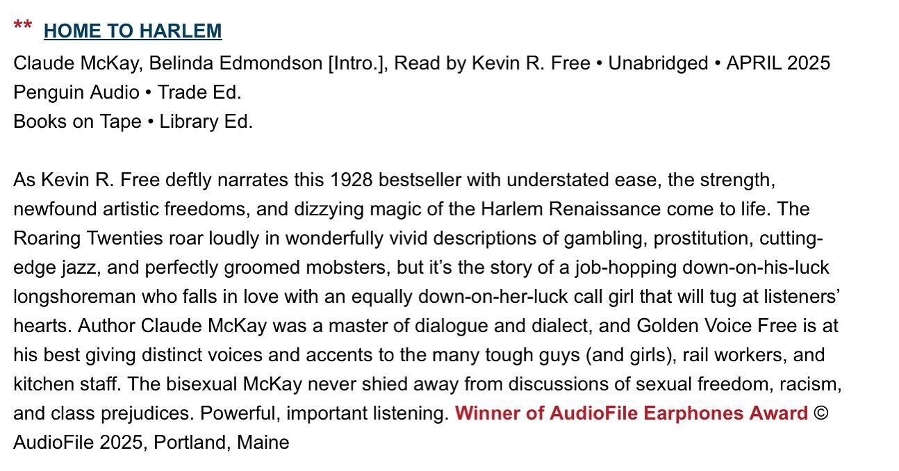Thanks to @audiofilemagazine for this recognition and thanks to producer Laura Wilson @prhaudio for trusting me with this classic book! And thank you @soneela for telling me about the award!🤪