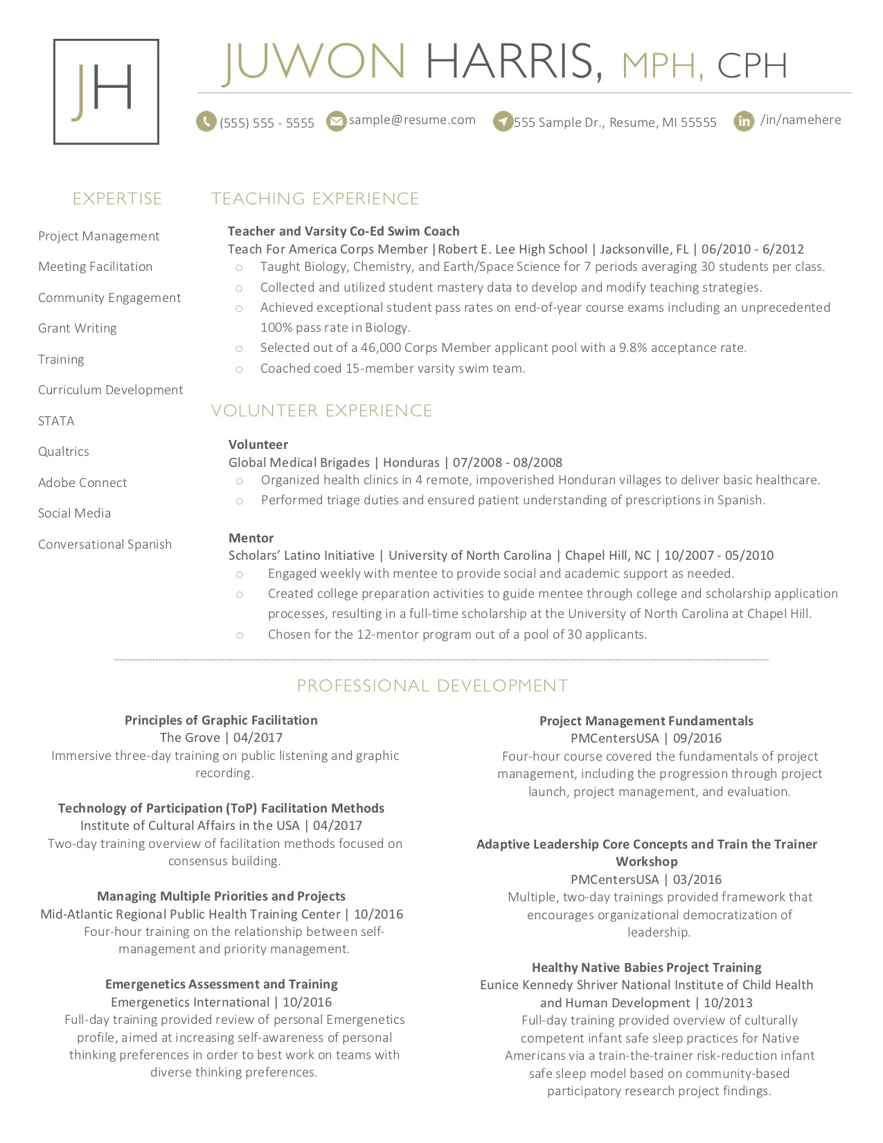 Client Resume #23 pg. 2. Click to enlarge.