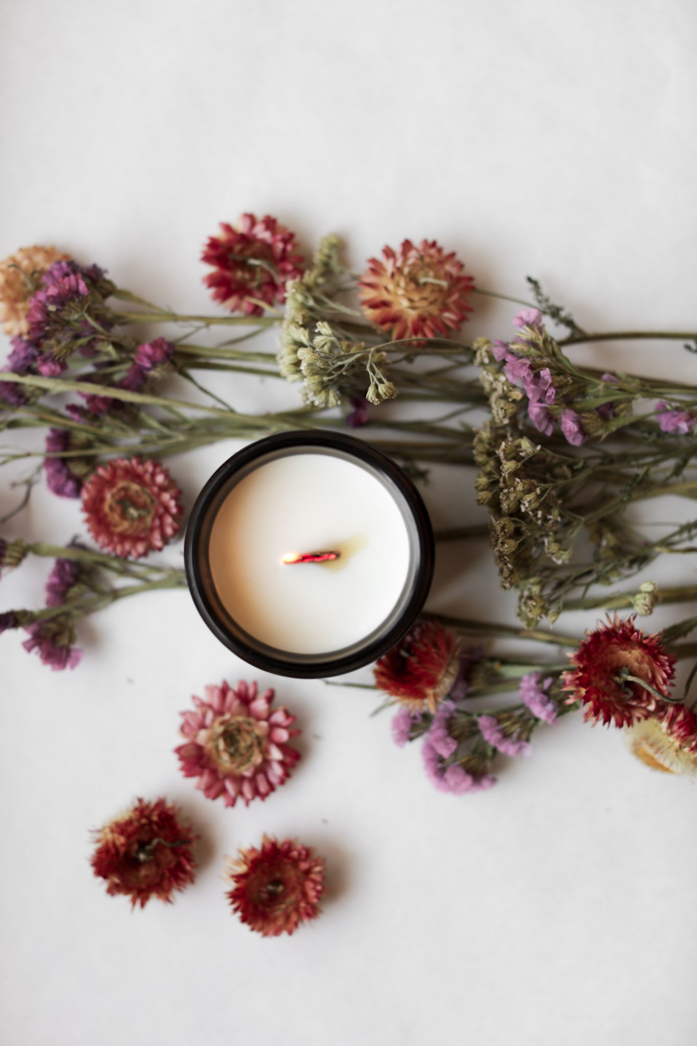 Essential oil + soy wax  Candle — AMONG THE FLOWERS
