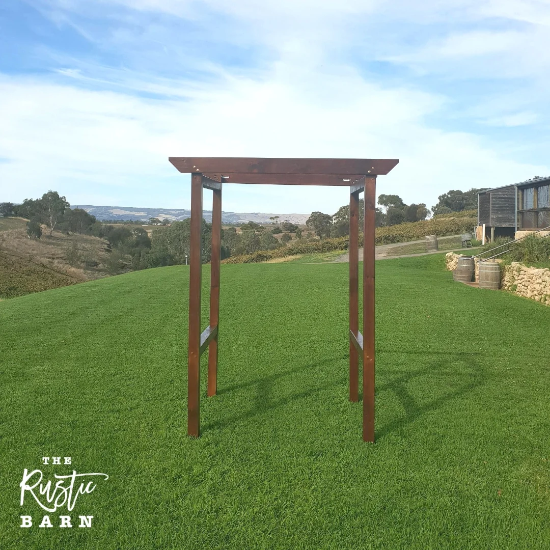 REAL WEDDING - The Rustic Barn four-post Wedding Arbour at Paxton Winery.