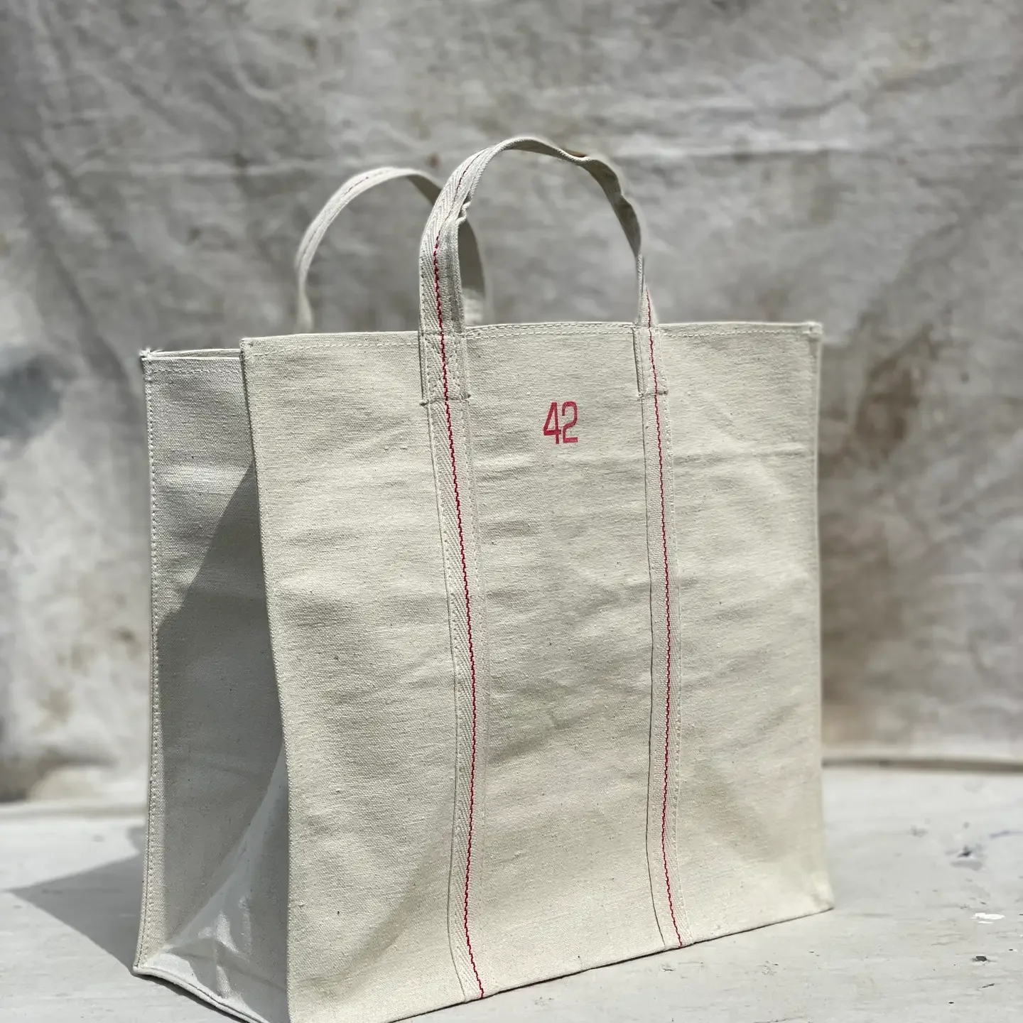 Natural Canvas Tote Bag Size 42