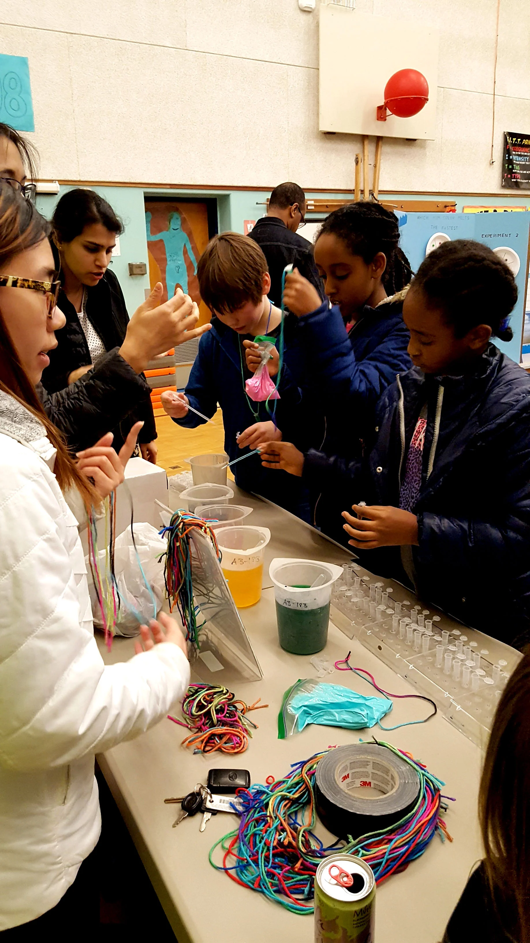 SoundBio volunteers at a local middle school science night