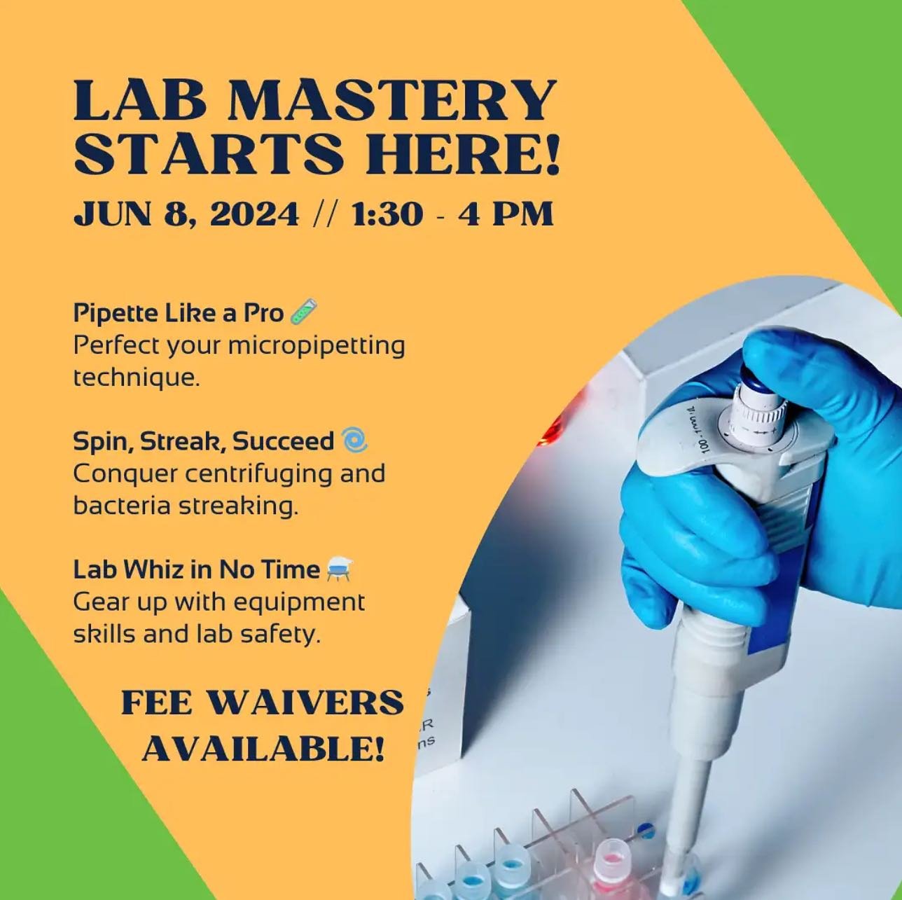 Another amazing opportunity to learn and practice some useful skills in our lab in downtown Seattle! Mark the date ‼️#lablove #biotec #micropipette #biology #fun
