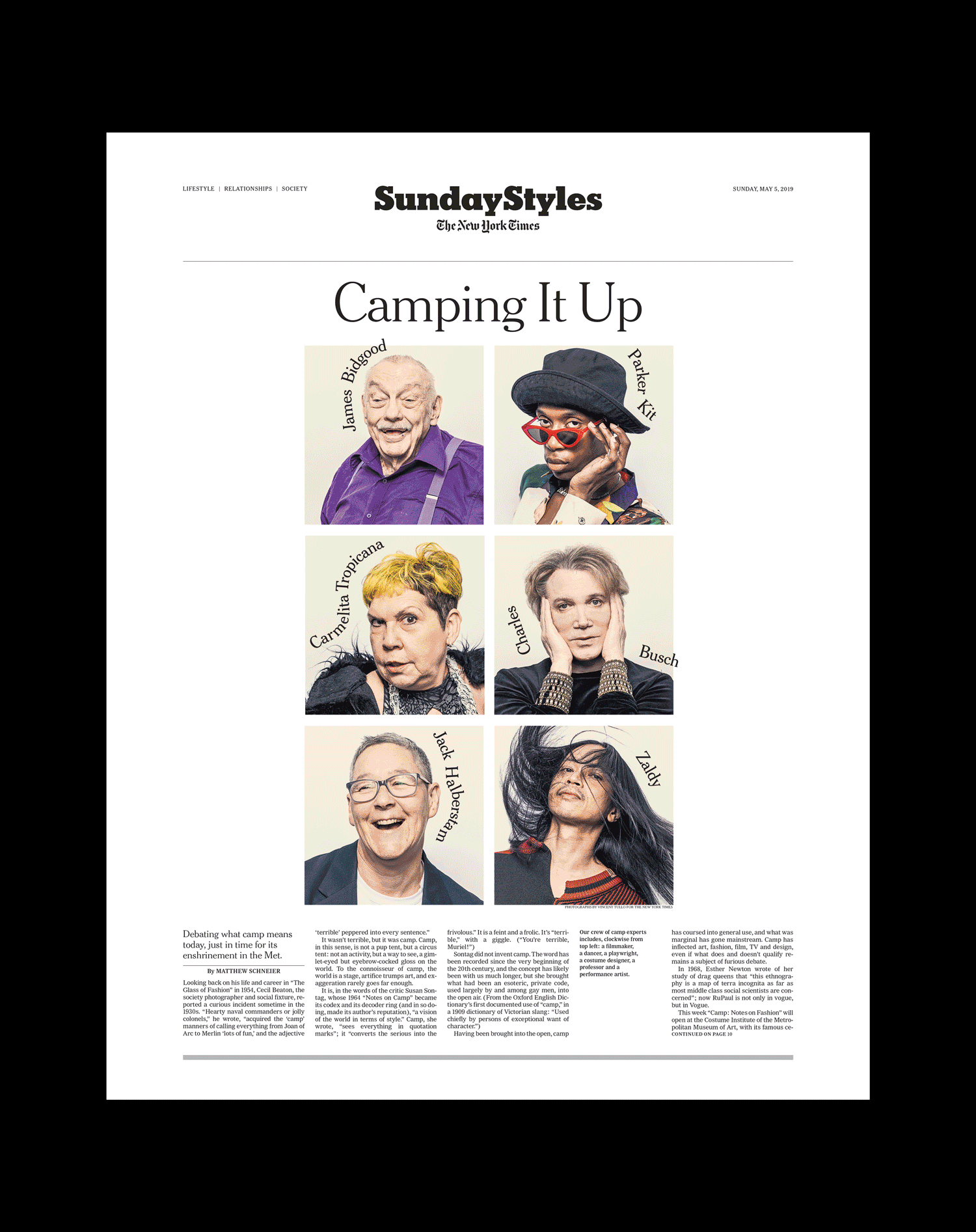 Art direction of a series of covers for NYT Styles - illustrations by: Najeebah al Ghadban (Horray for Hollywood), Tracy Ma (Namaste, Now Pay + Raisin Noir), Clay Hickson (Capitalism Camp for Kids)