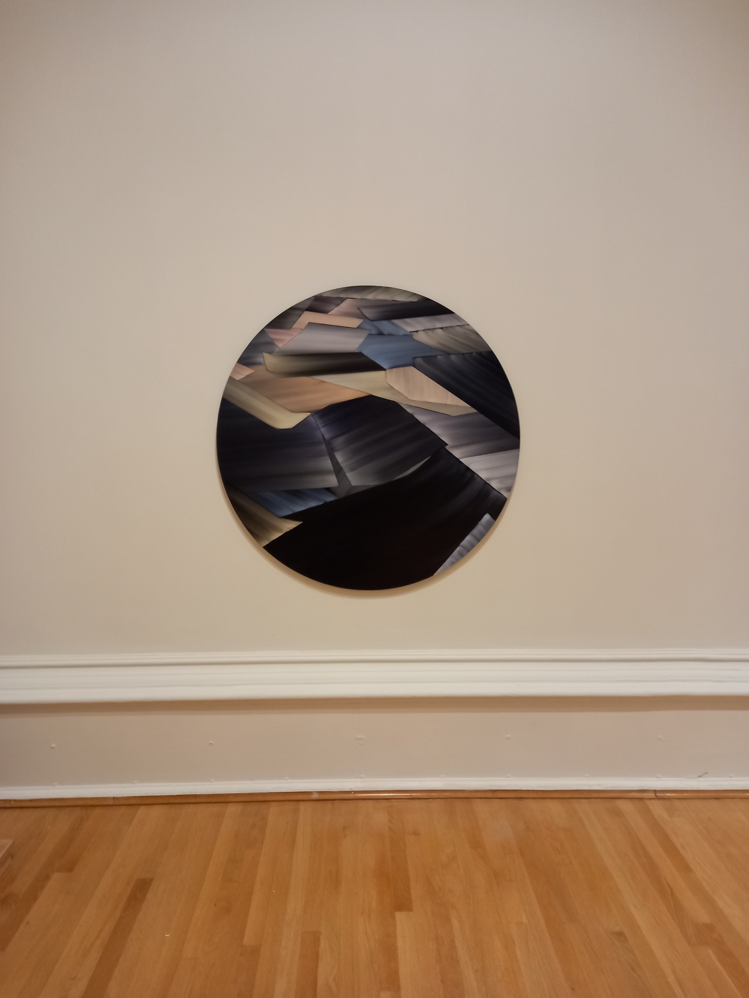 M. B. O’Toole, Untitled, Series III, painting no 2, oil on board, 120cm diameter, 2021.