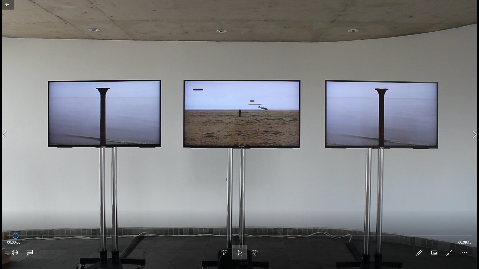 M. B. O’Toole, multiple video installation, Nothing Will Have Taken Place Other Than The Place, Sheffield Institute of the Arts 2018. 