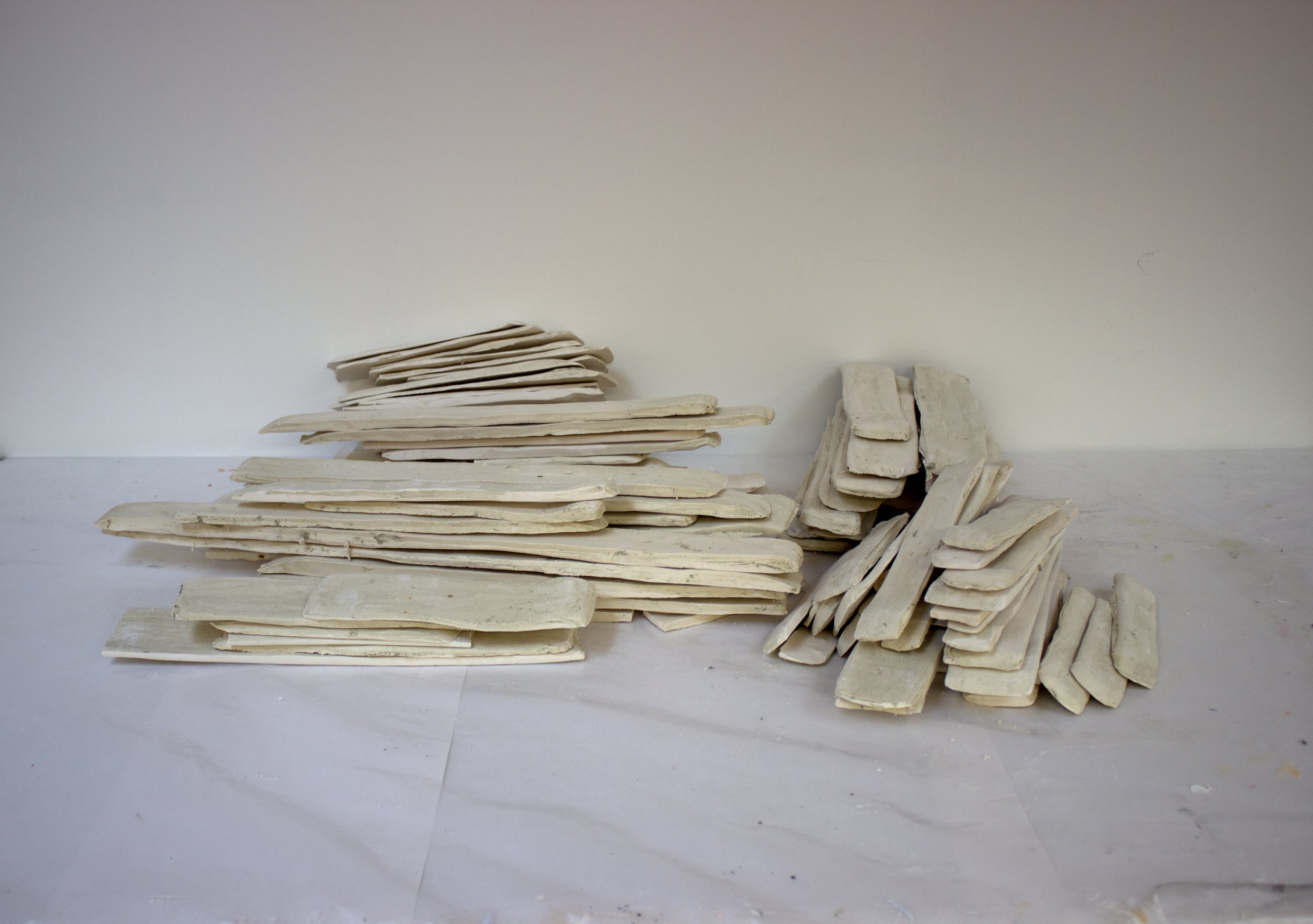 M. B. O’Toole, A Heap of Gestures, plaster, dimensions variable, 2014.