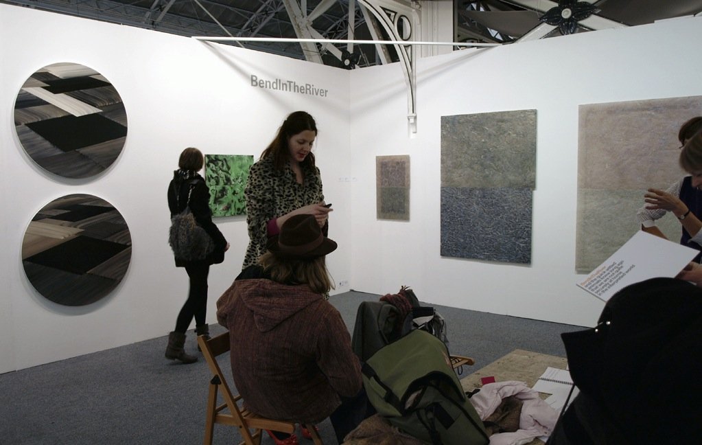  Image of stall at the London Art Fair 2011, including work by M. B. O’Toole. 
