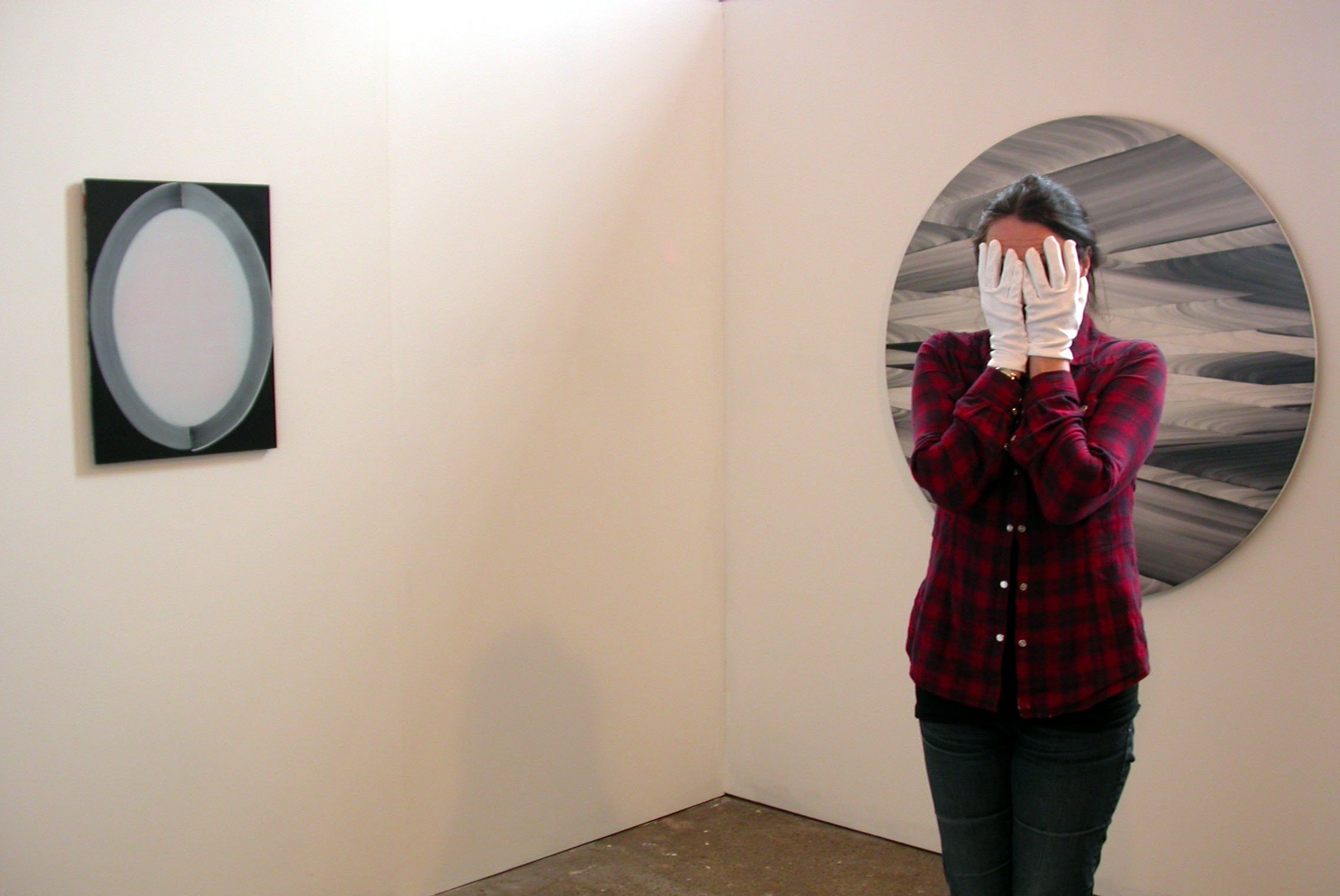 M. B. O’Toole, Mirror Circle Fold, painting installation.