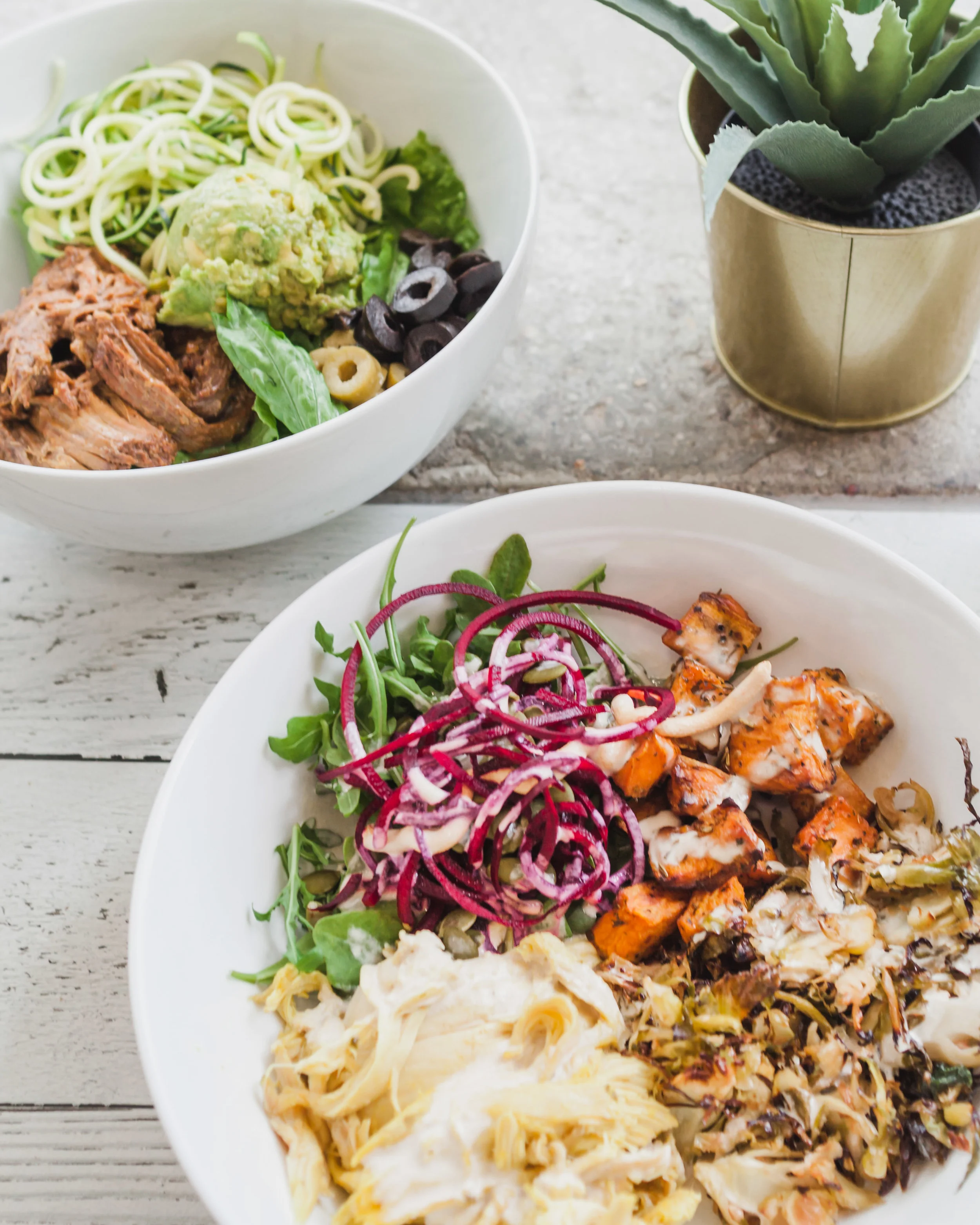 ATHLETES BOX - Organic Chicken, Sweet Potatoes, Brussels Sprouts, Arugula, Spiralized Beets, Pumpkin Seeds KETO BOX - Cauliflower Rice, BERETTA Beef, Broccoli, Avocado
