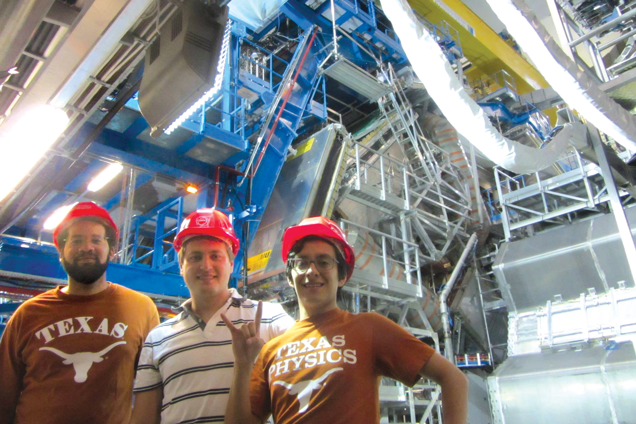 Peter with postdoc Yuriy Ilchenko and (former) undergraduate Victor Rodriguez in Geneva.